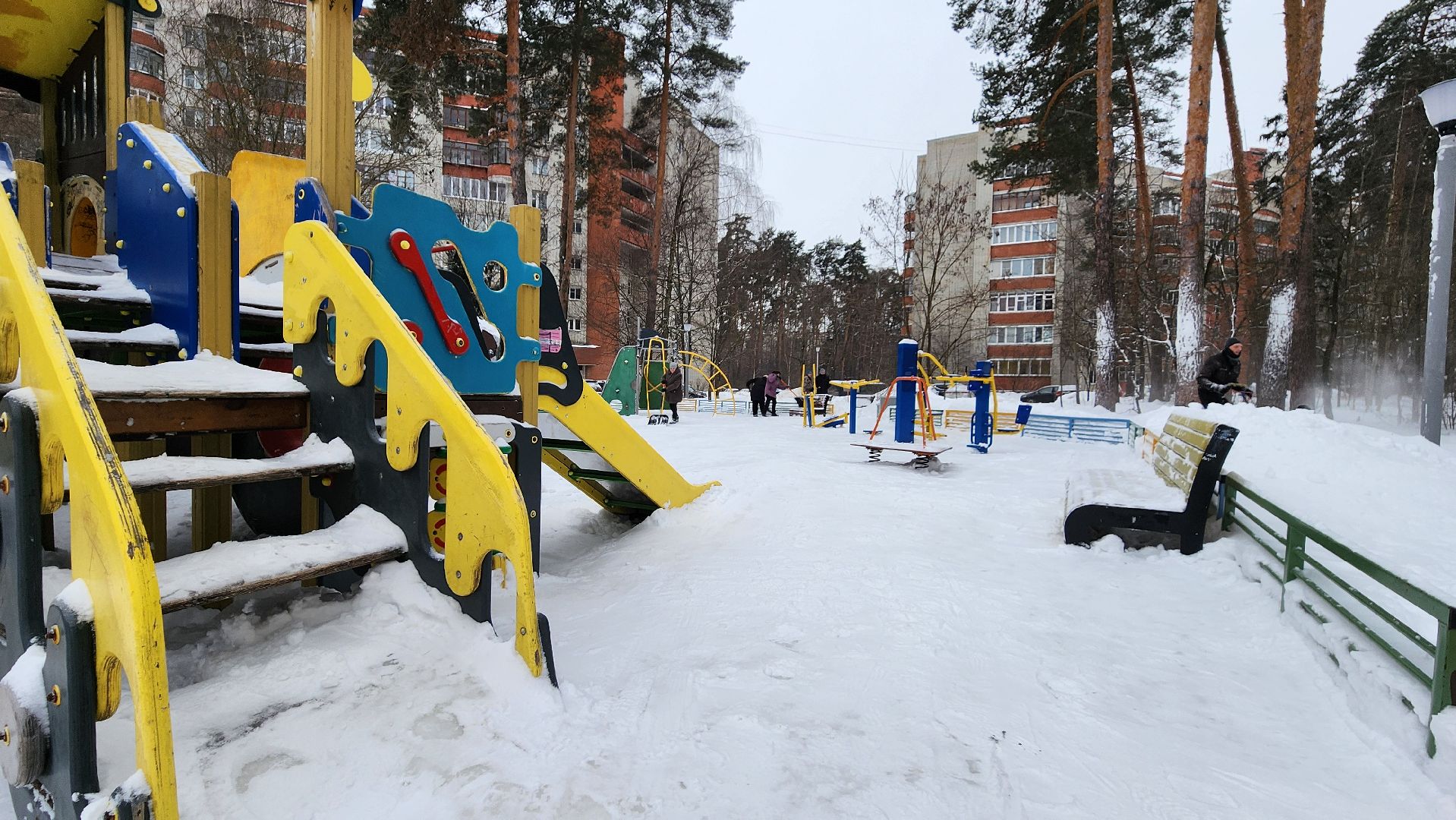 протвино, детская площадка, снег, снег и наледь, уборка,