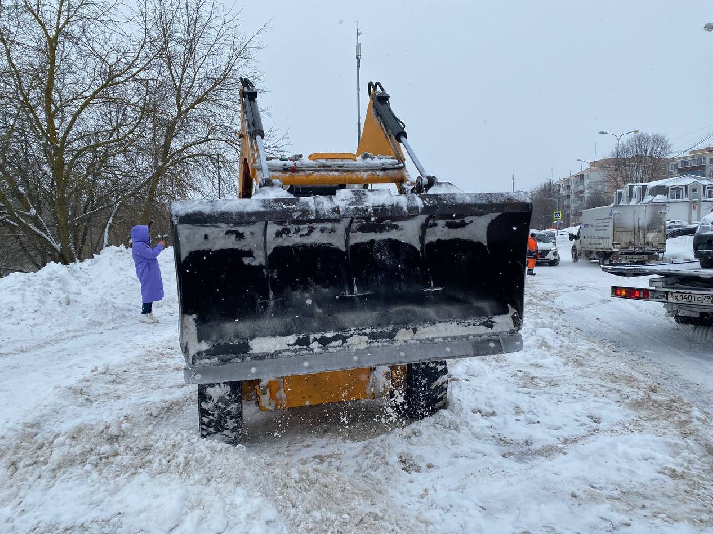 чехов, благоустройсво, очистка дорог, коммунальные службы, снегопад,