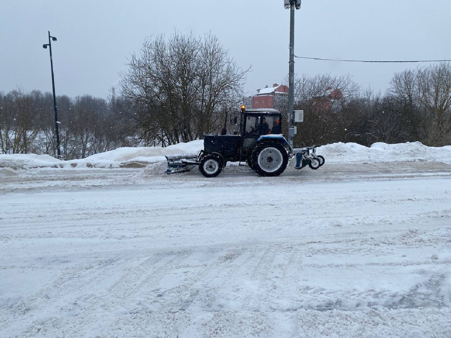 чехов, благоустройсво, очистка дорог, коммунальные службы, снегопад,