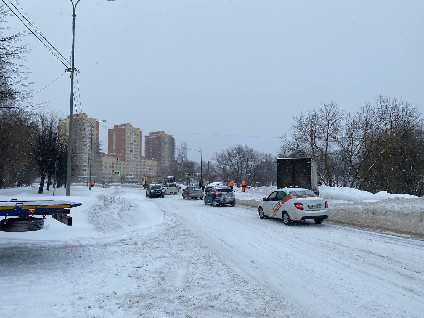 чехов, благоустройсво, очистка дорог, коммунальные службы, снегопад,