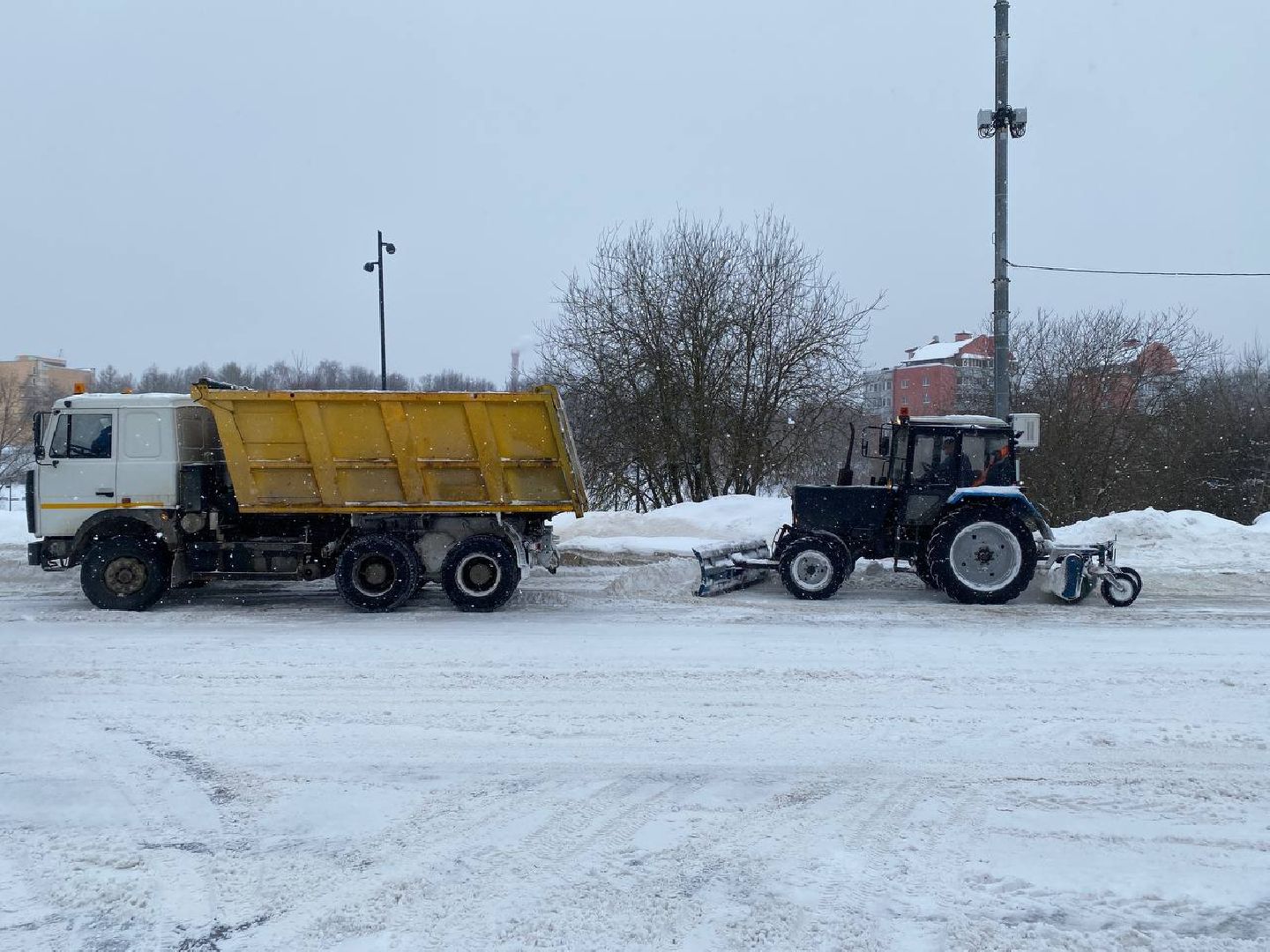 чехов, благоустройсво, очистка дорог, коммунальные службы, снегопад,
