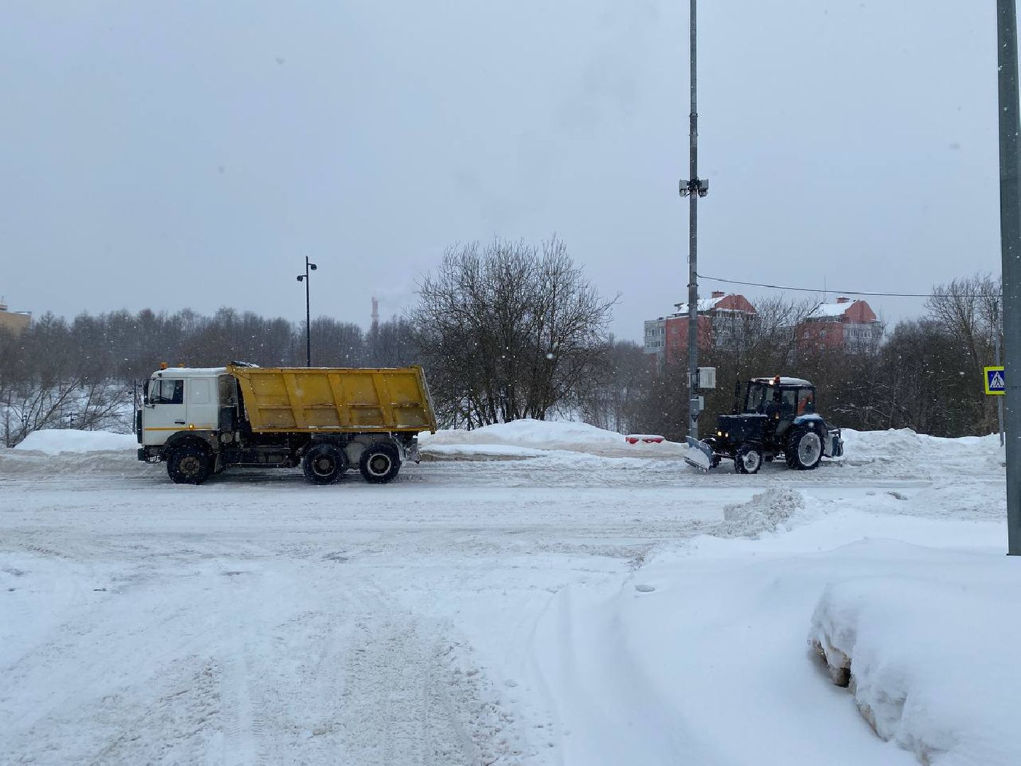 чехов, благоустройсво, очистка дорог, коммунальные службы, снегопад,