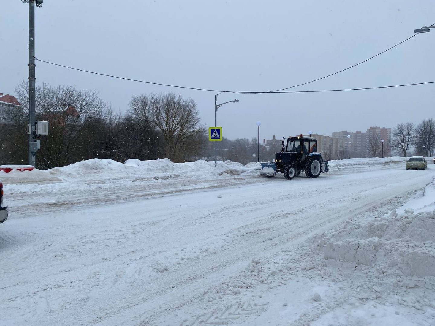 чехов, благоустройсво, очистка дорог, коммунальные службы, снегопад,