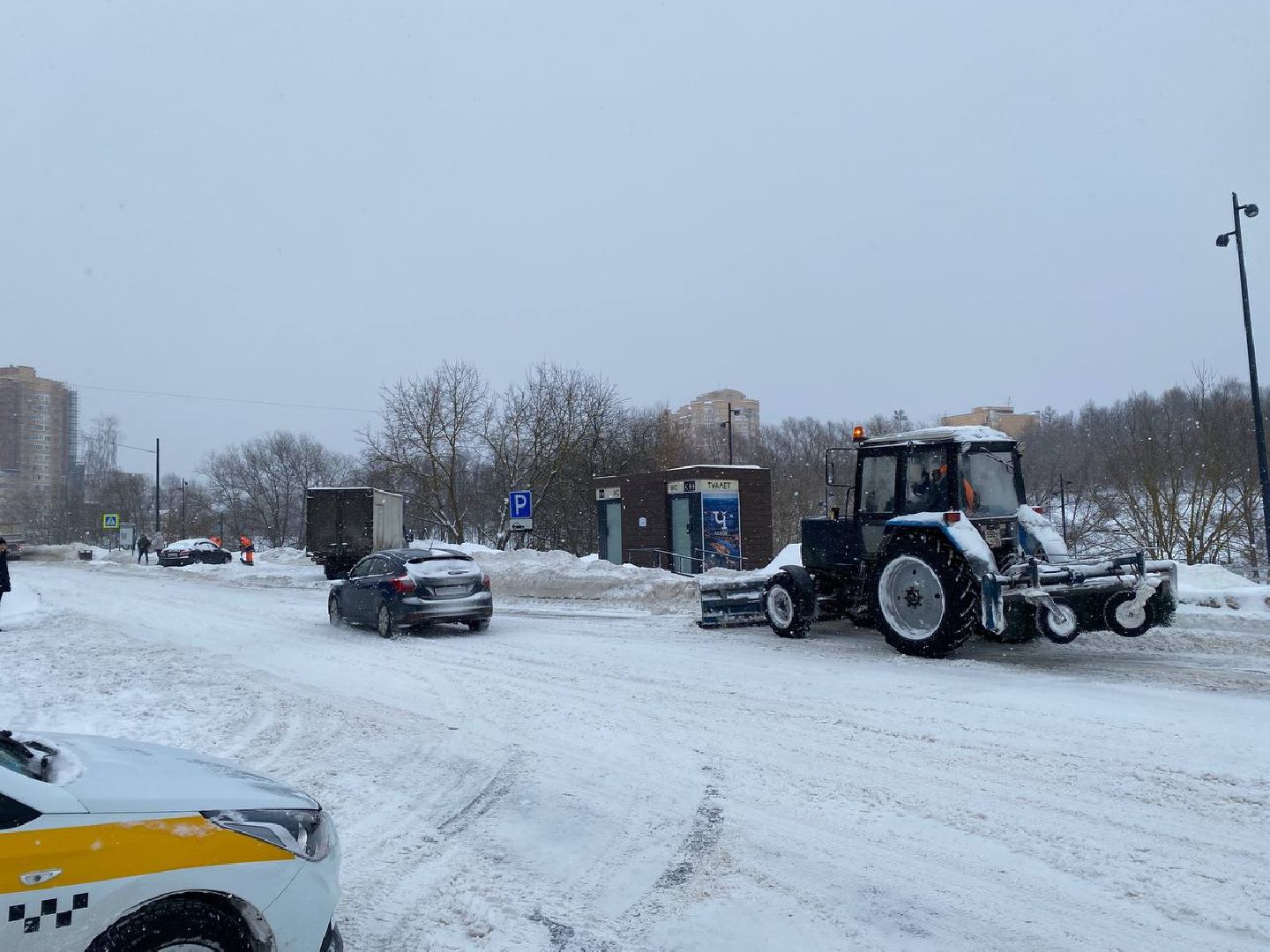 чехов, благоустройсво, очистка дорог, коммунальные службы, снегопад,