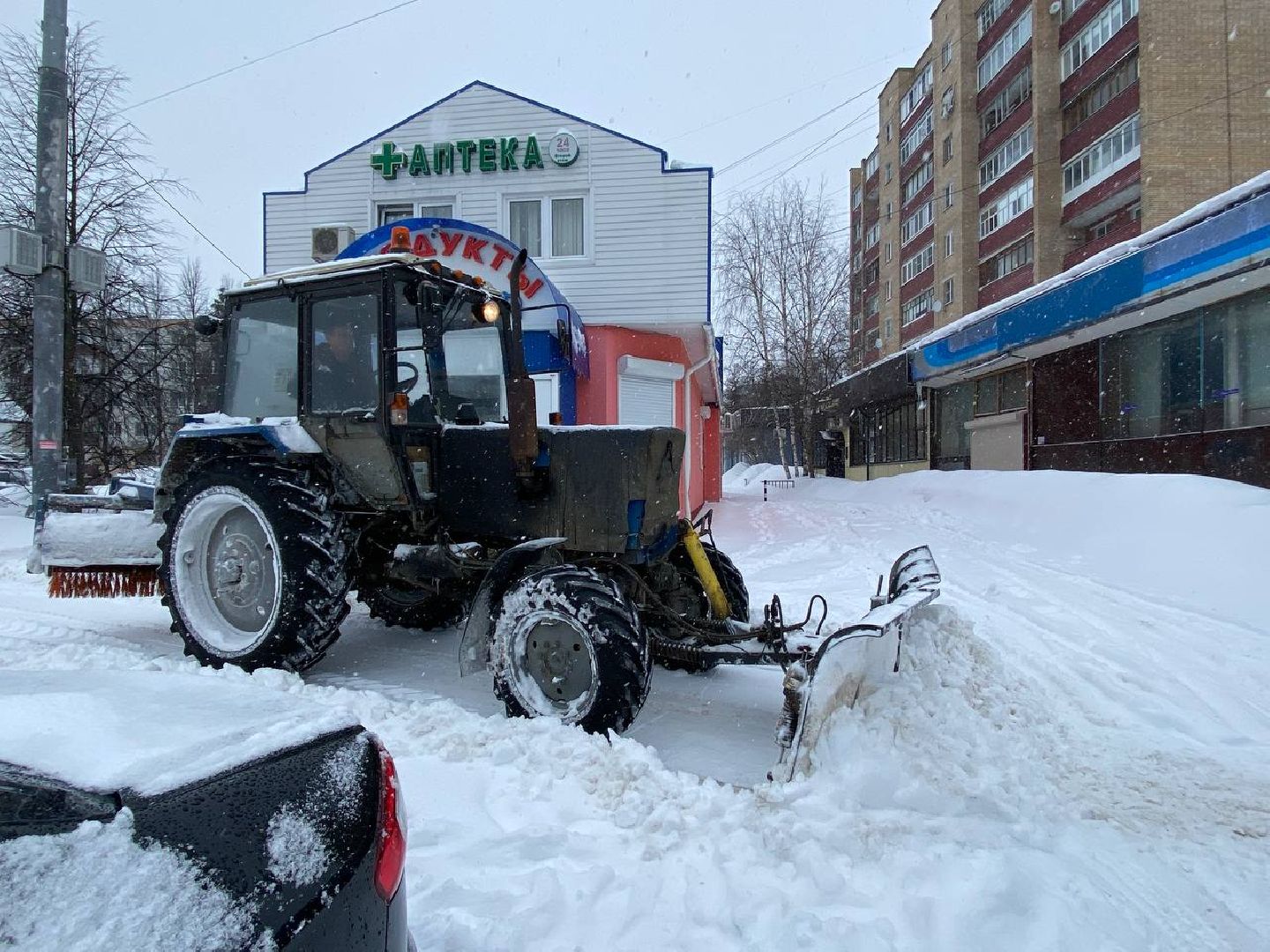 чехов, благоустройсво, очистка дорог, коммунальные службы, снегопад,
