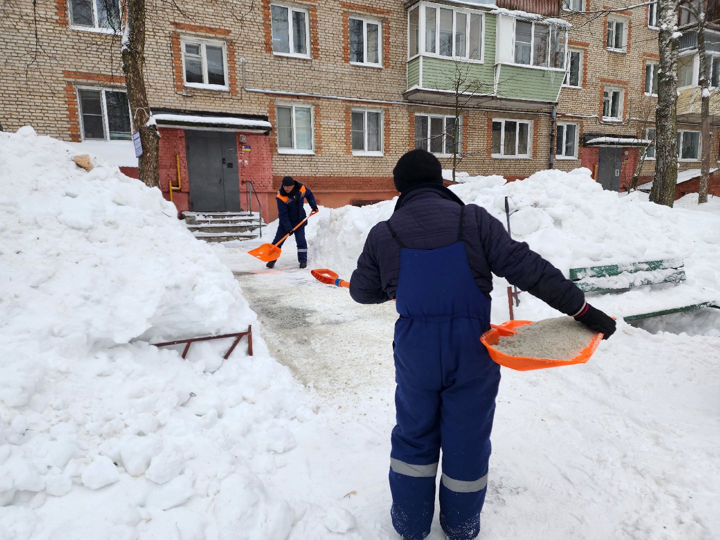 красноармейск, г.о. пушкинский, уборка общественных территорий, уборка снега,