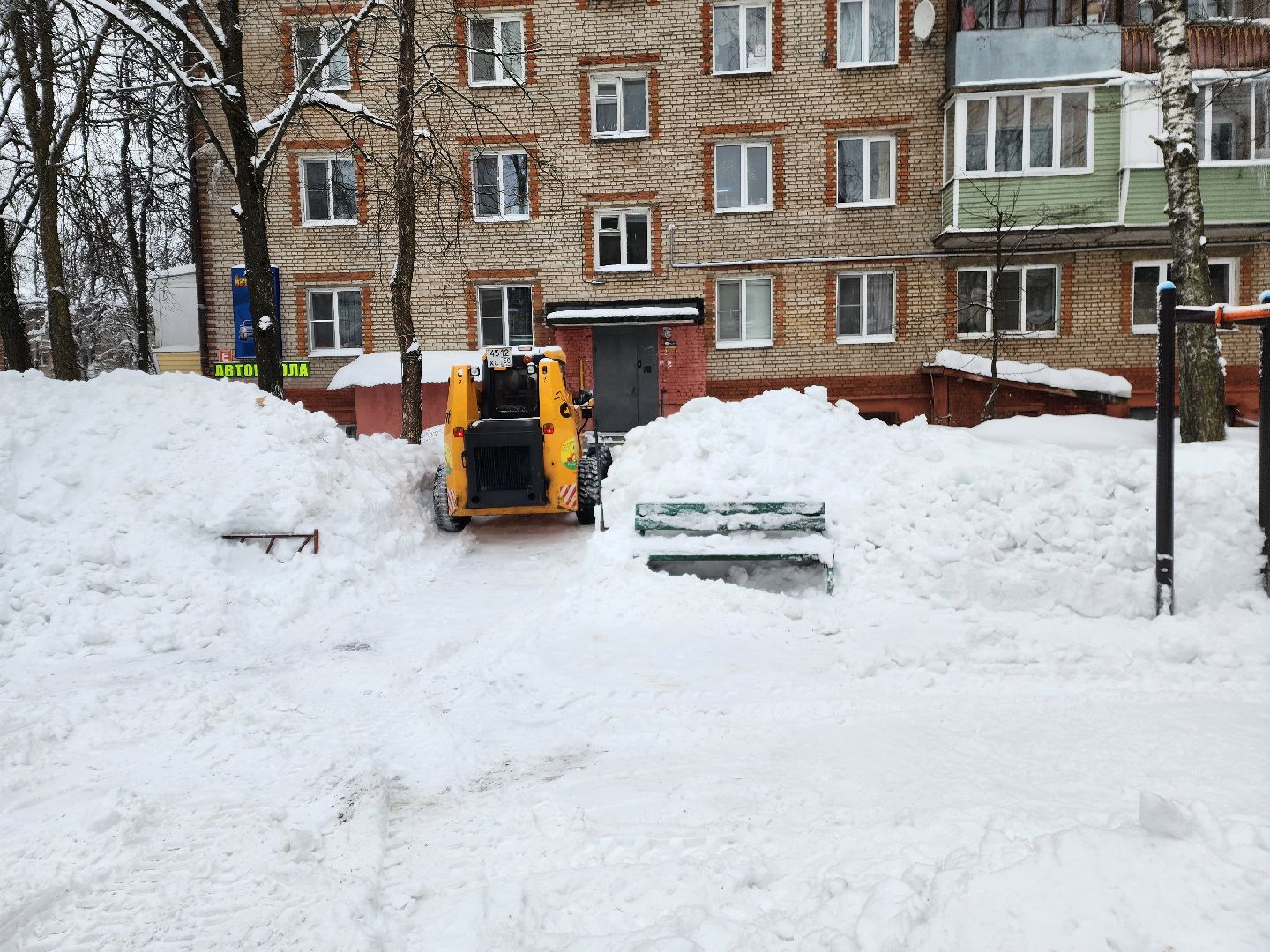 красноармейск, г.о. пушкинский, уборка общественных территорий, уборка снега,