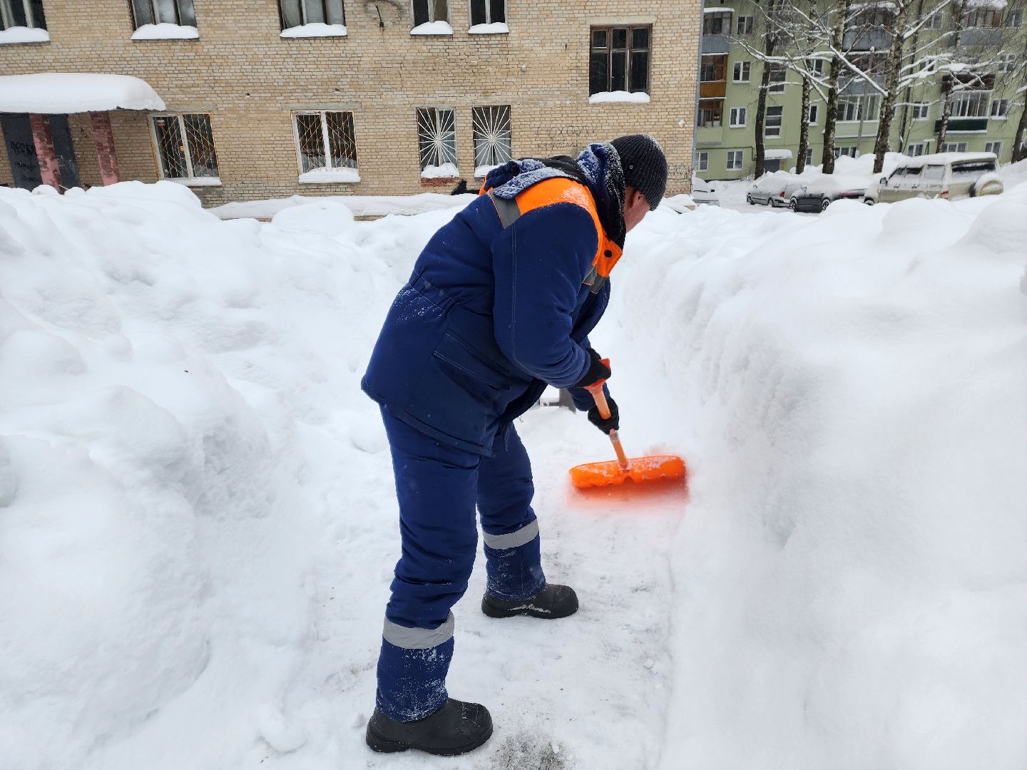 красноармейск, г.о. пушкинский, уборка общественных территорий, уборка снега,