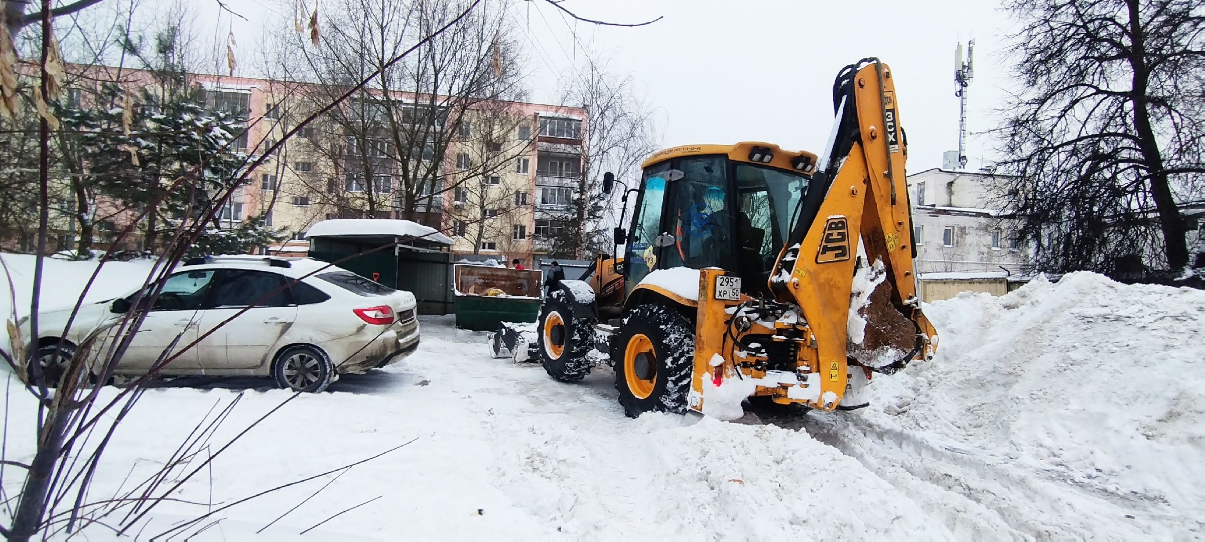 Бронницы, Уборка снега, Контейнерные площадки,