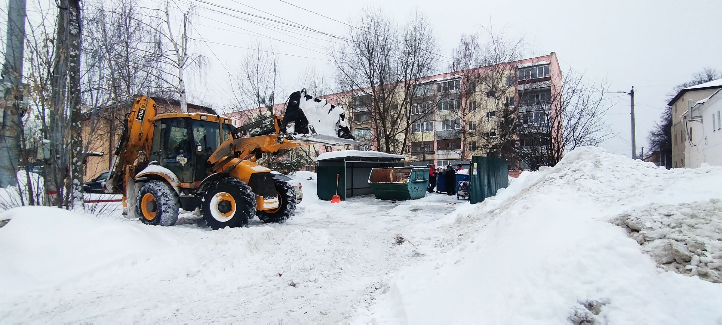 Бронницы, Уборка снега, Контейнерные площадки,