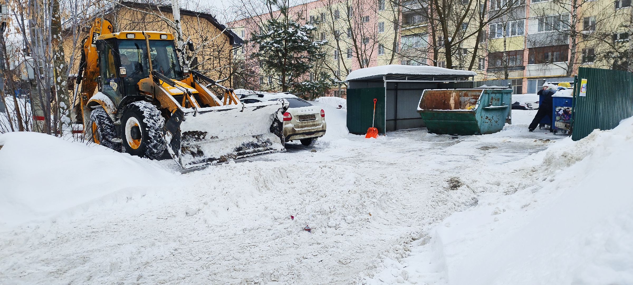 Бронницы, Уборка снега, Контейнерные площадки,