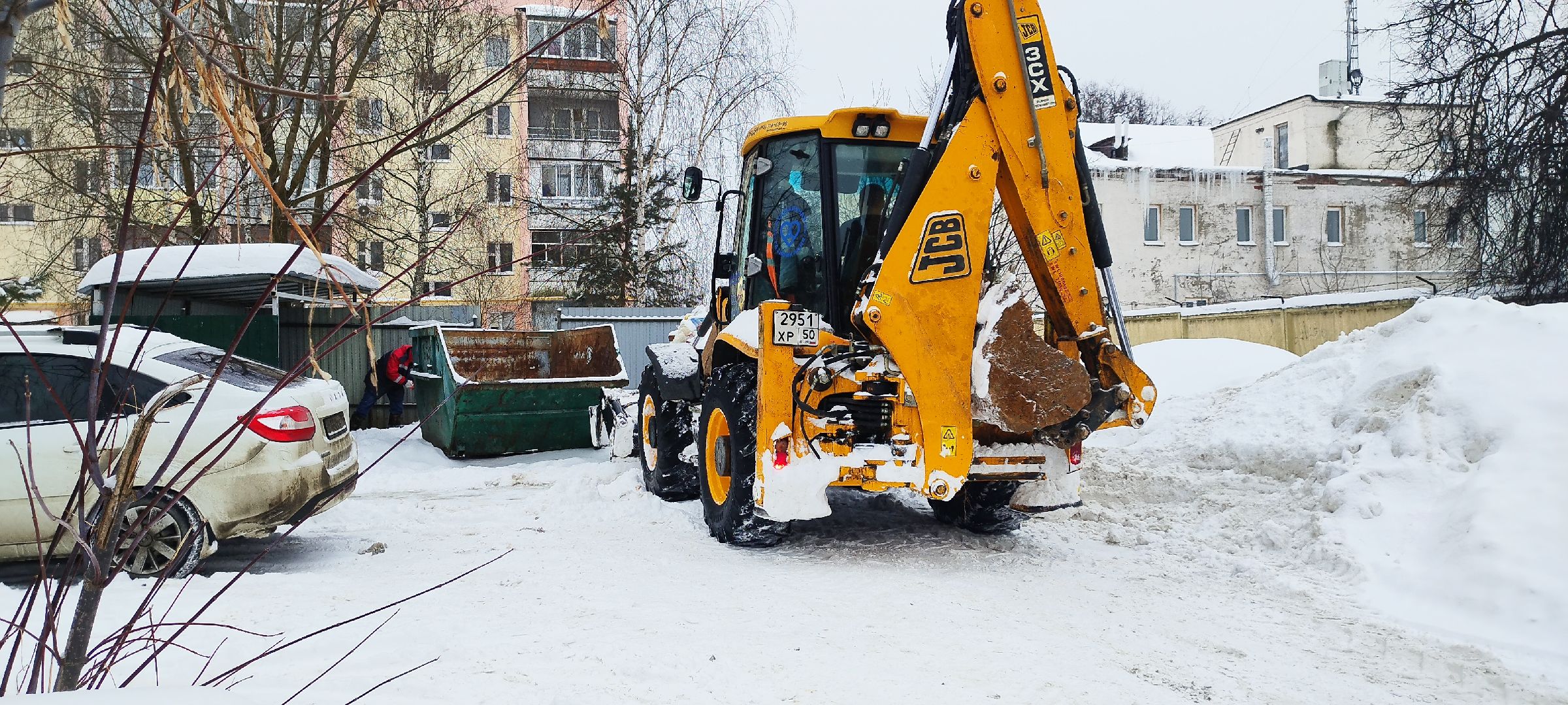Бронницы, Уборка снега, Контейнерные площадки,