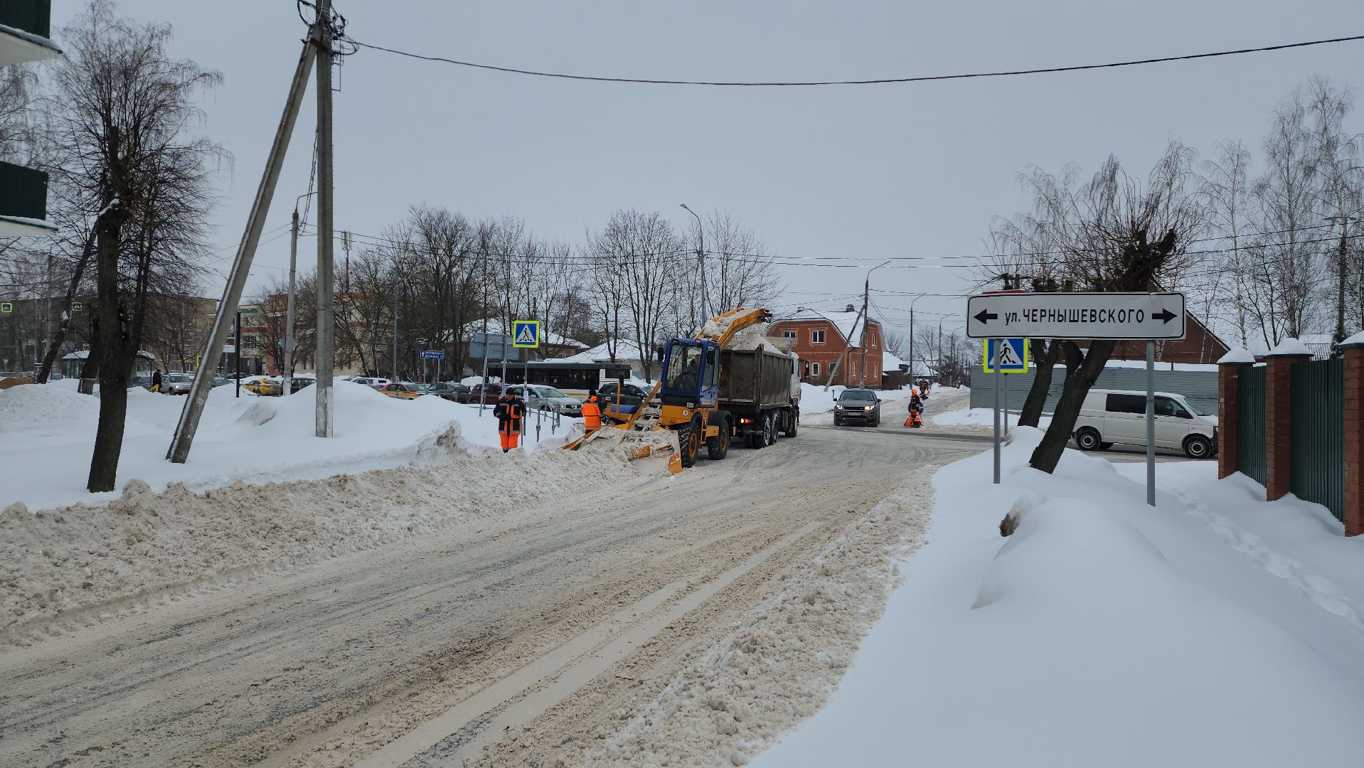 серпухов, уборка снега, комбинат благоустройства, улица карла маркса, улица чернышевского, улица ленинского комсомола,