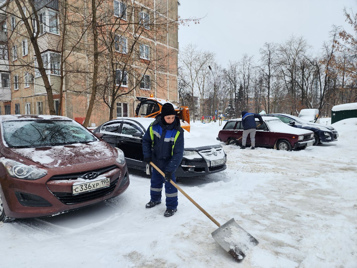 снегопад, жкх, уборка снега,фрязино,
