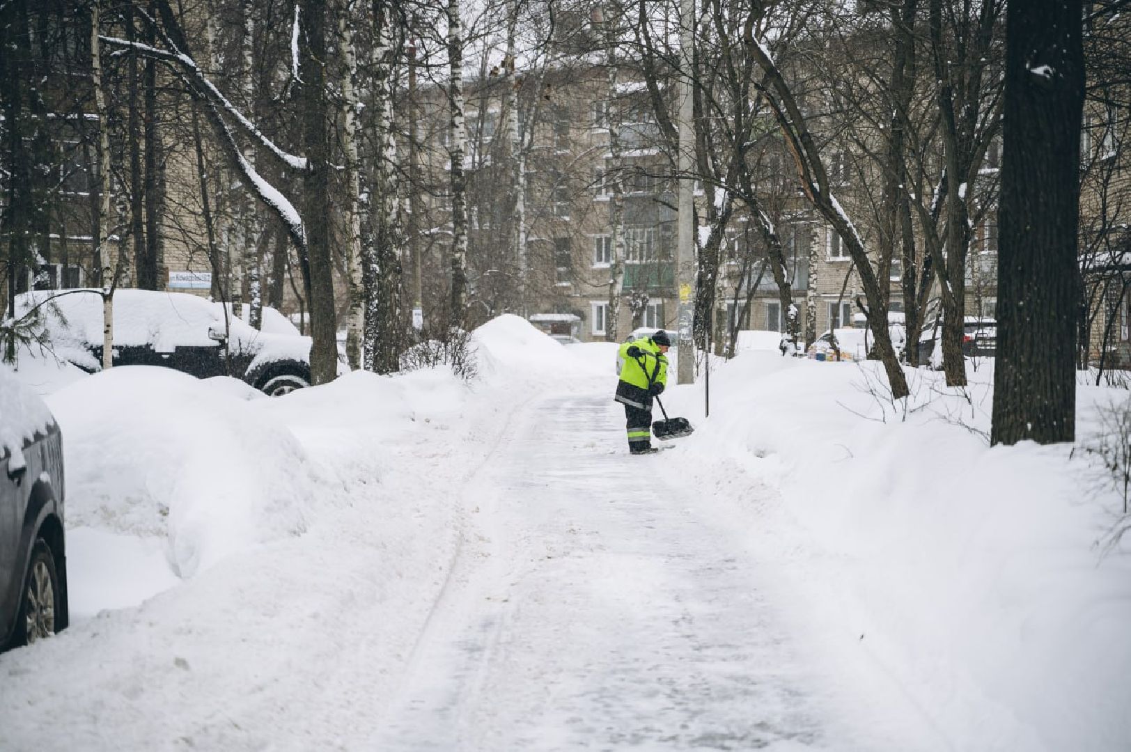 жкх, снегопад, уборка снега, щёлково,