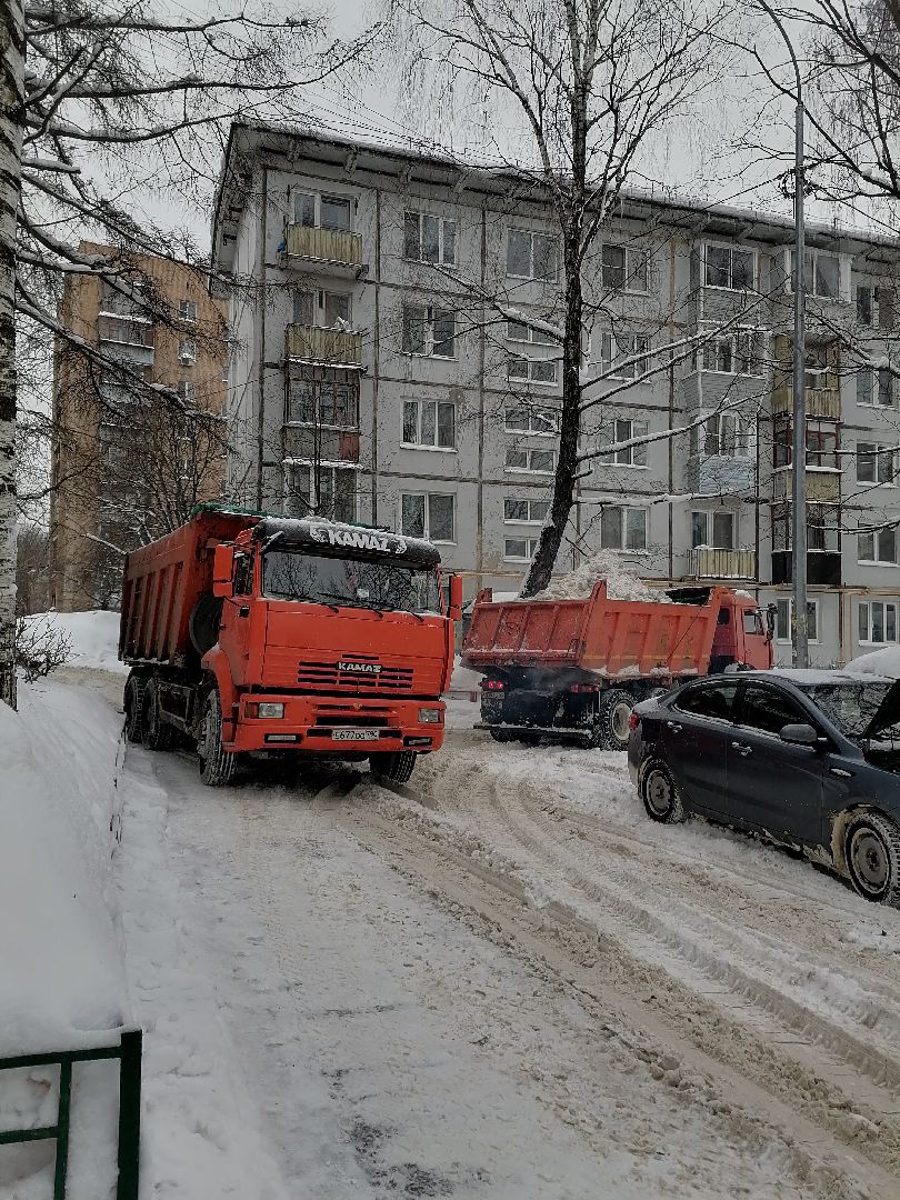 Лобня, снег, уборка