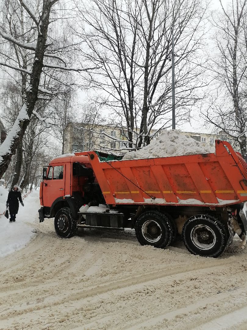 Лобня, снег, уборка