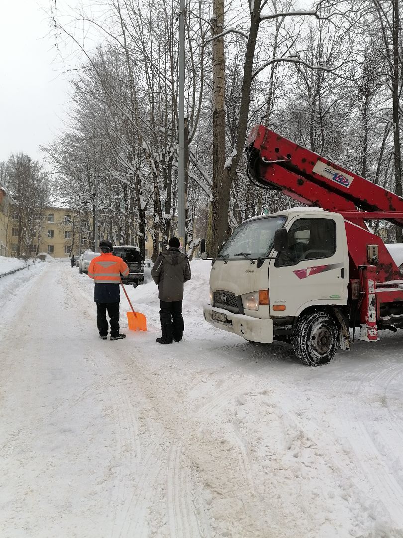 Лобня, снег, уборка