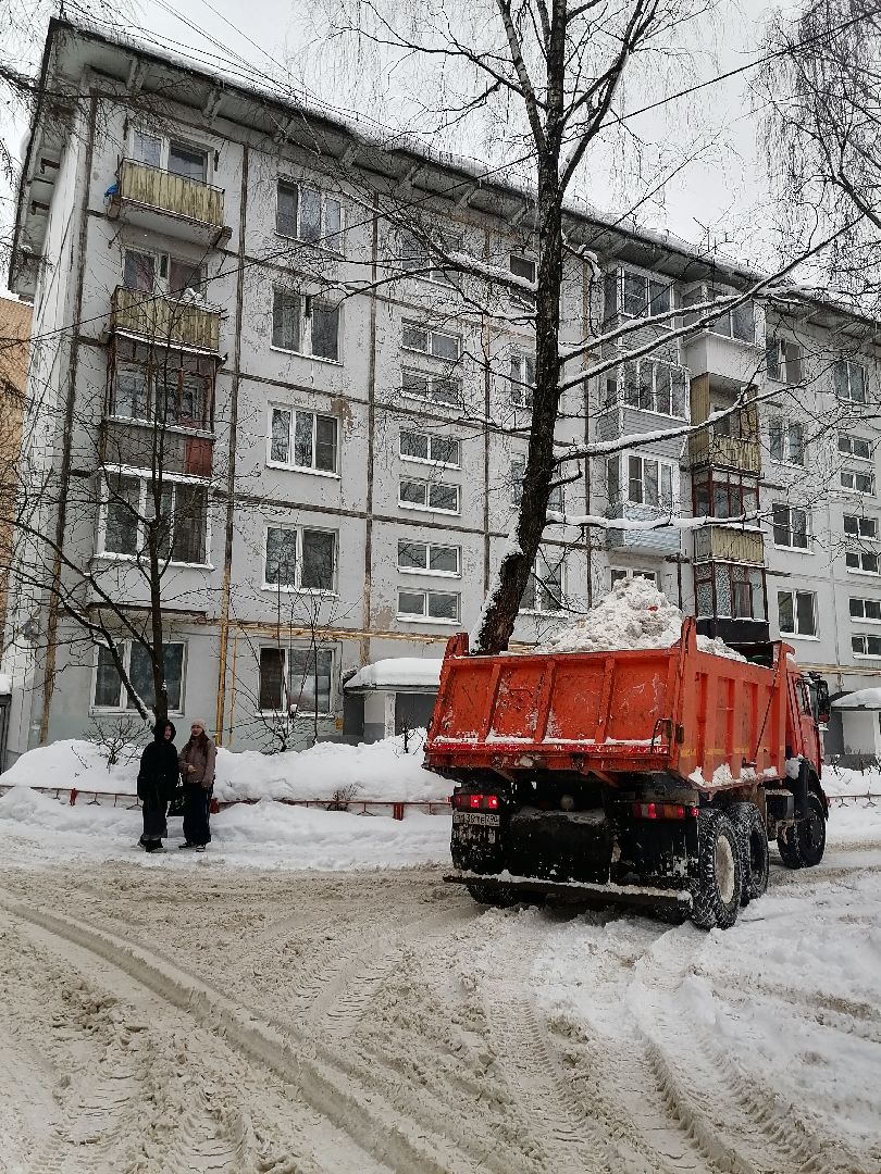 Лобня, снег, уборка