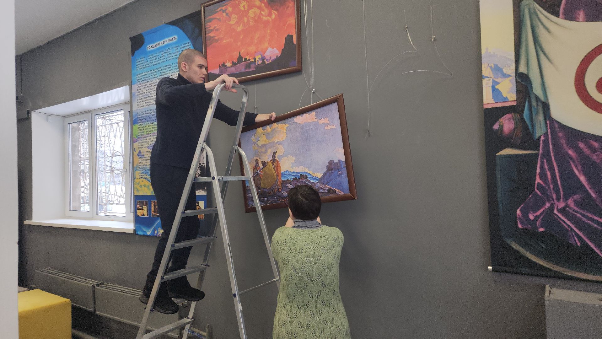 шатура, городской округ культура, рерих, библиотека, выставка картин, известный художник,