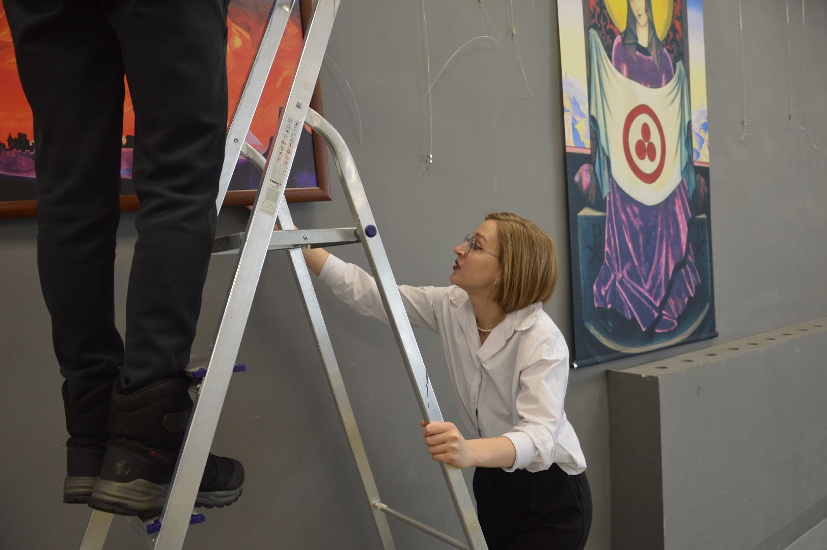 шатура, городской округ культура, рерих, библиотека, выставка картин, известный художник,