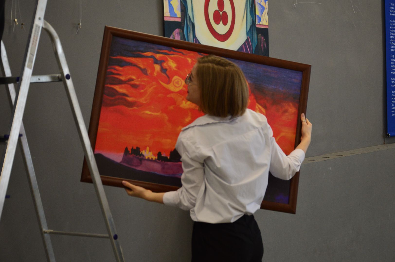 шатура, городской округ культура, рерих, библиотека, выставка картин, известный художник,