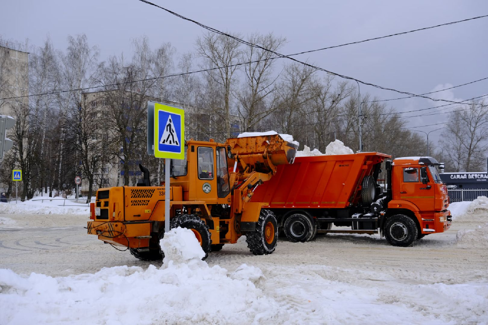 пущино, вывоз снега, снегопад, снег, уборка, уборка снега,