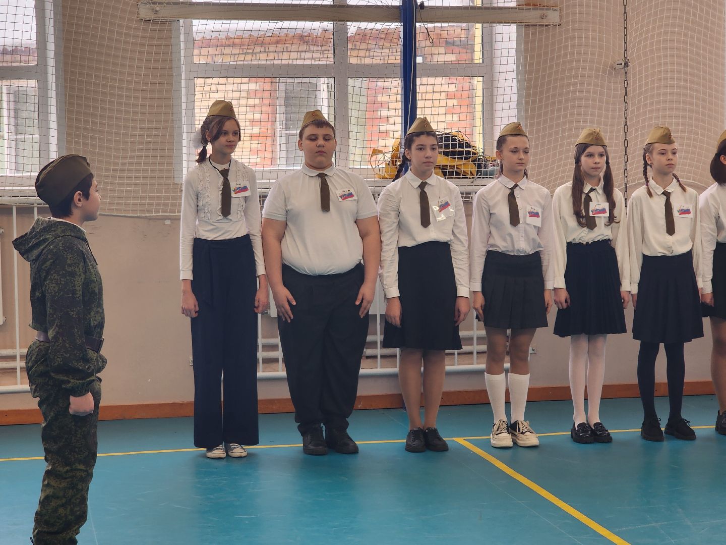 день защитника отечества, смотр строя и песни, школа,