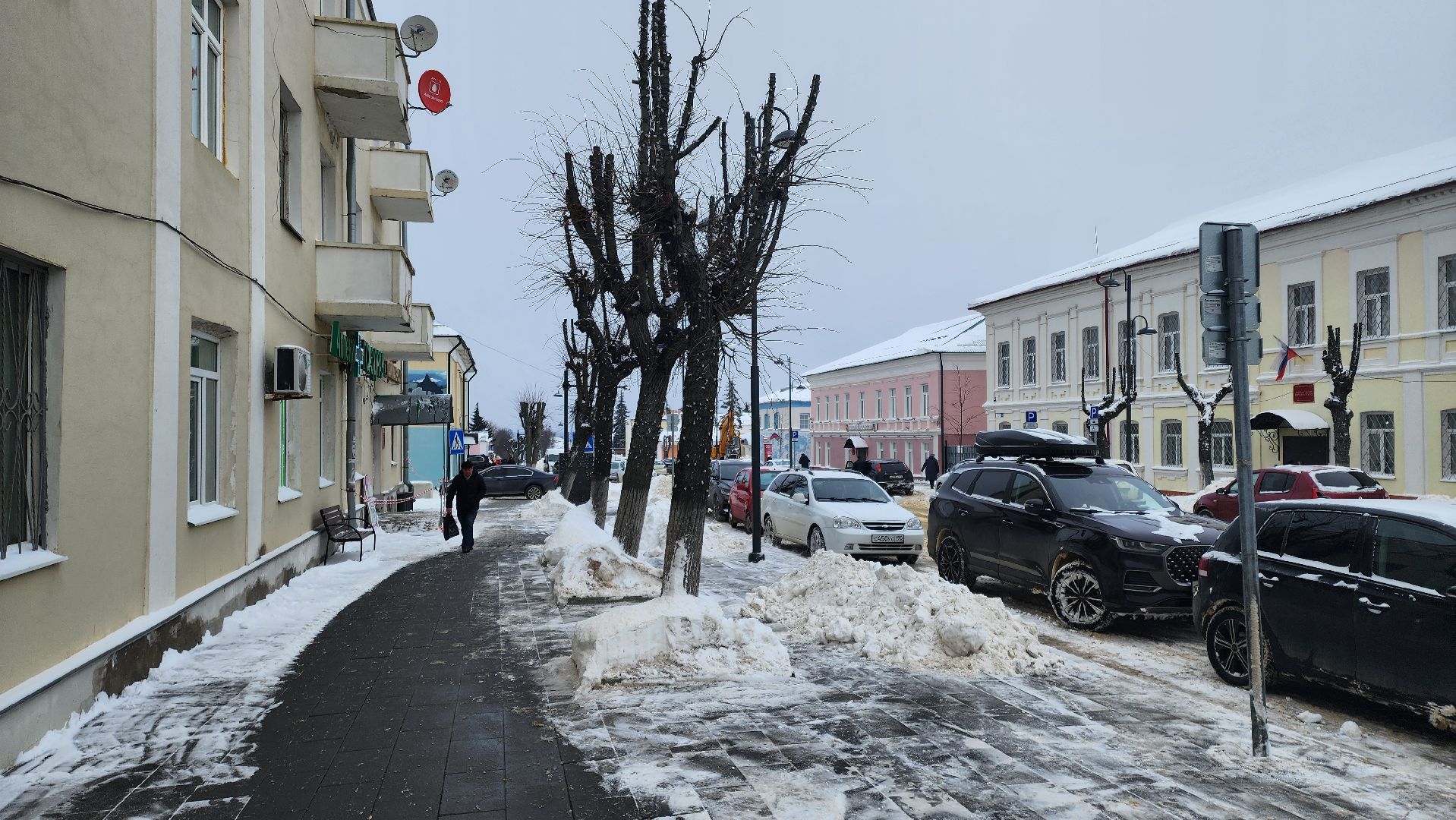 кашира, советская, уборка снега, жкх, мбу благоустройство, регенты, наледь,