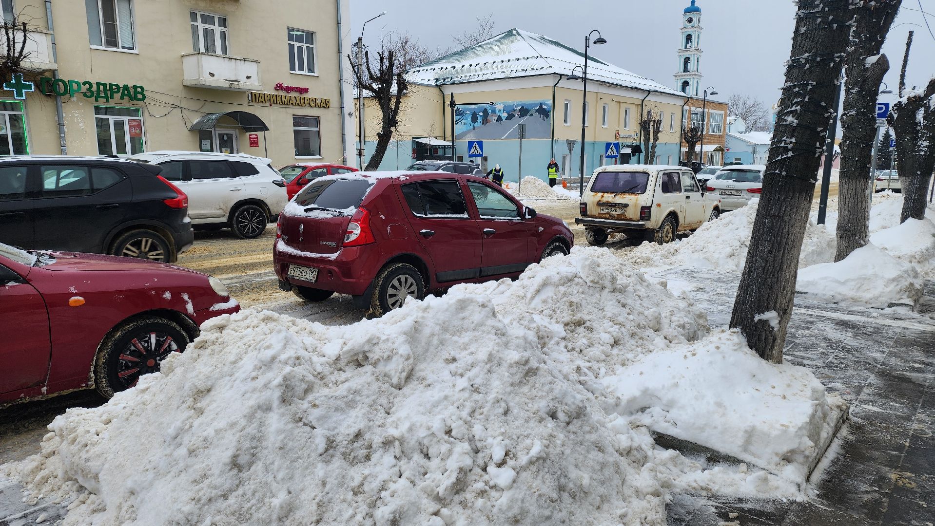 кашира, советская, уборка снега, жкх, мбу благоустройство, регенты, наледь,