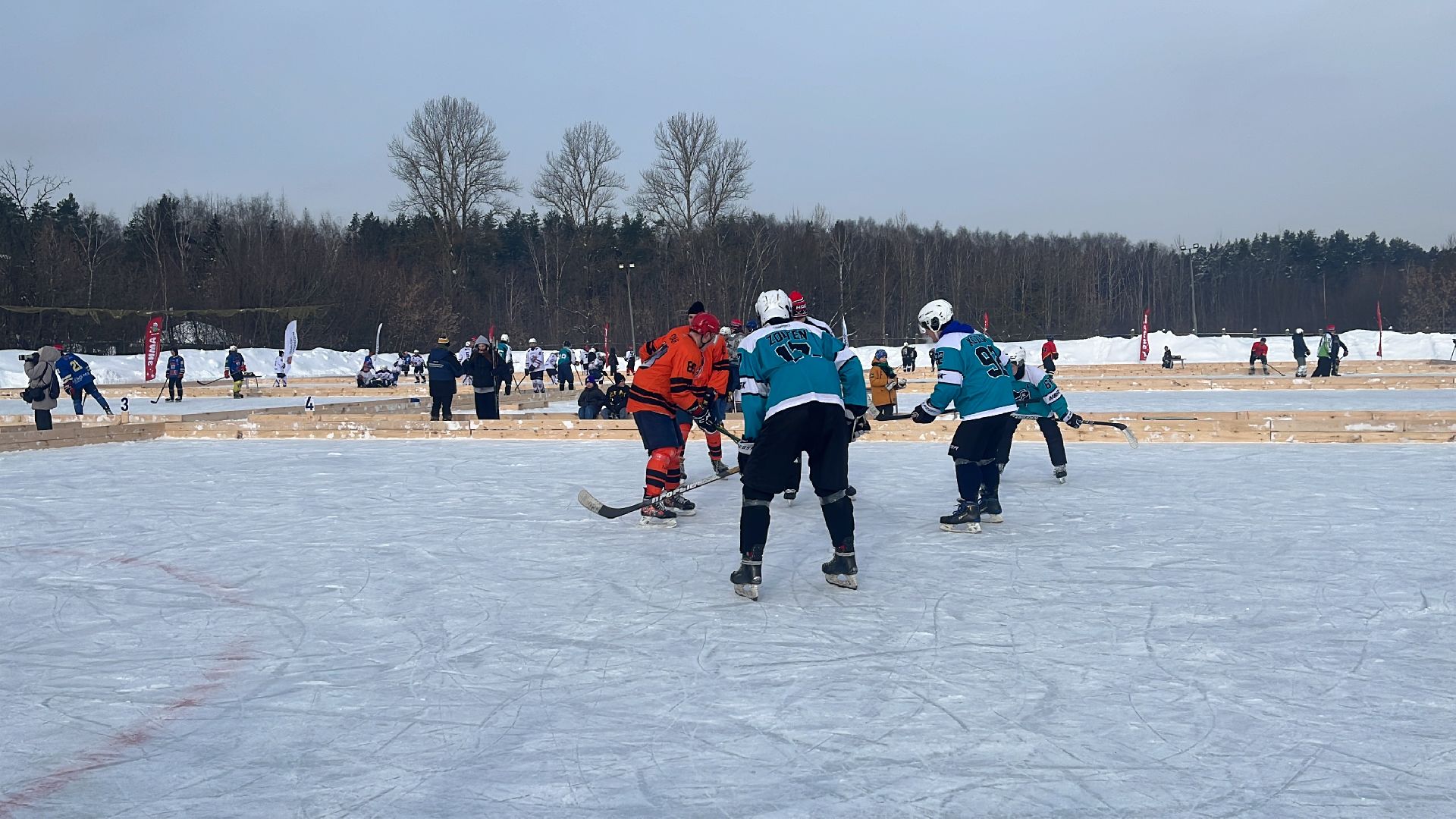 хоккей, понд-хоккей, матч, хоккей на улице, 4х4, спорт в подмосковье,