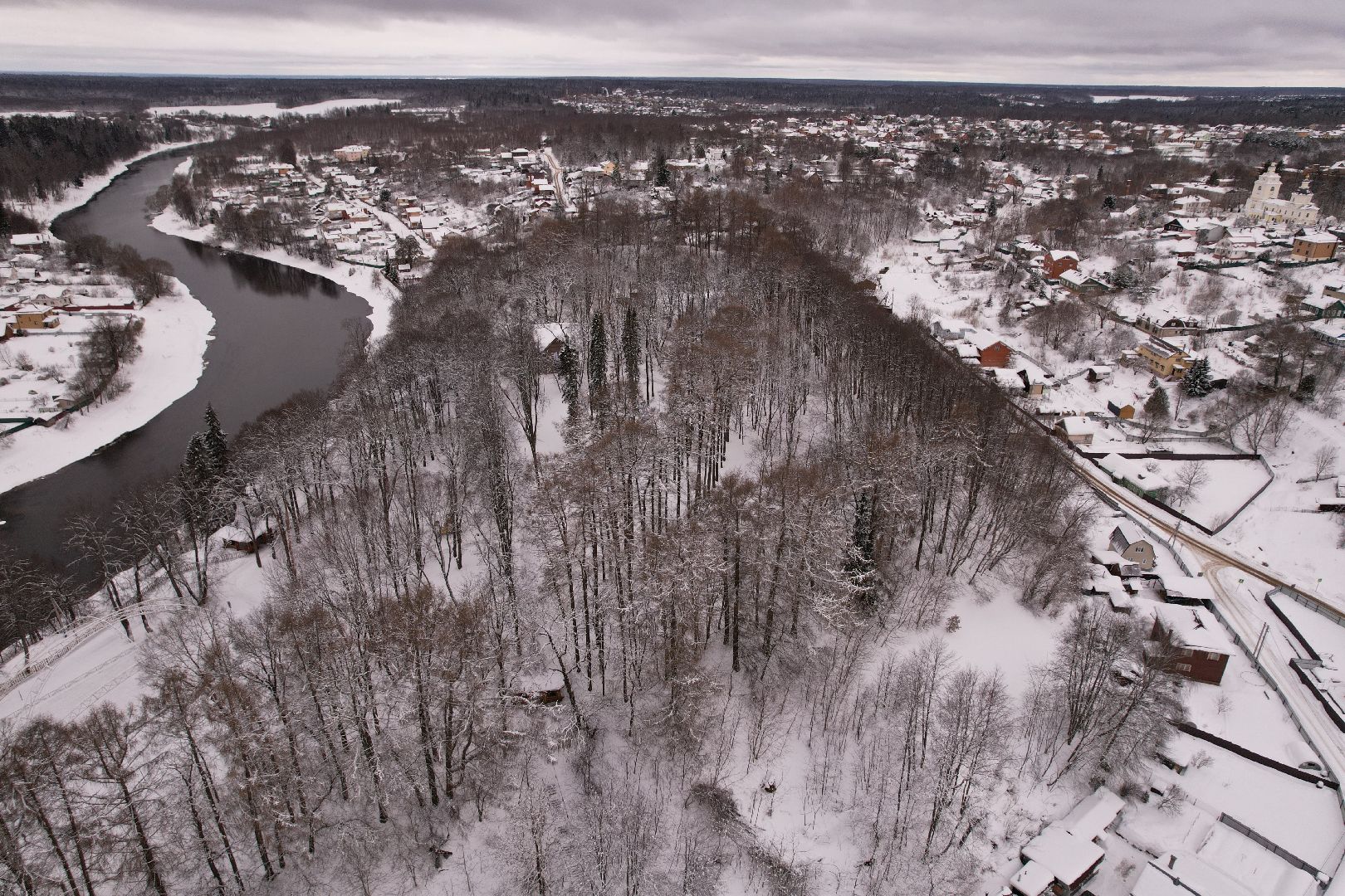 видео с коптера, руза, парк, благоустройство,