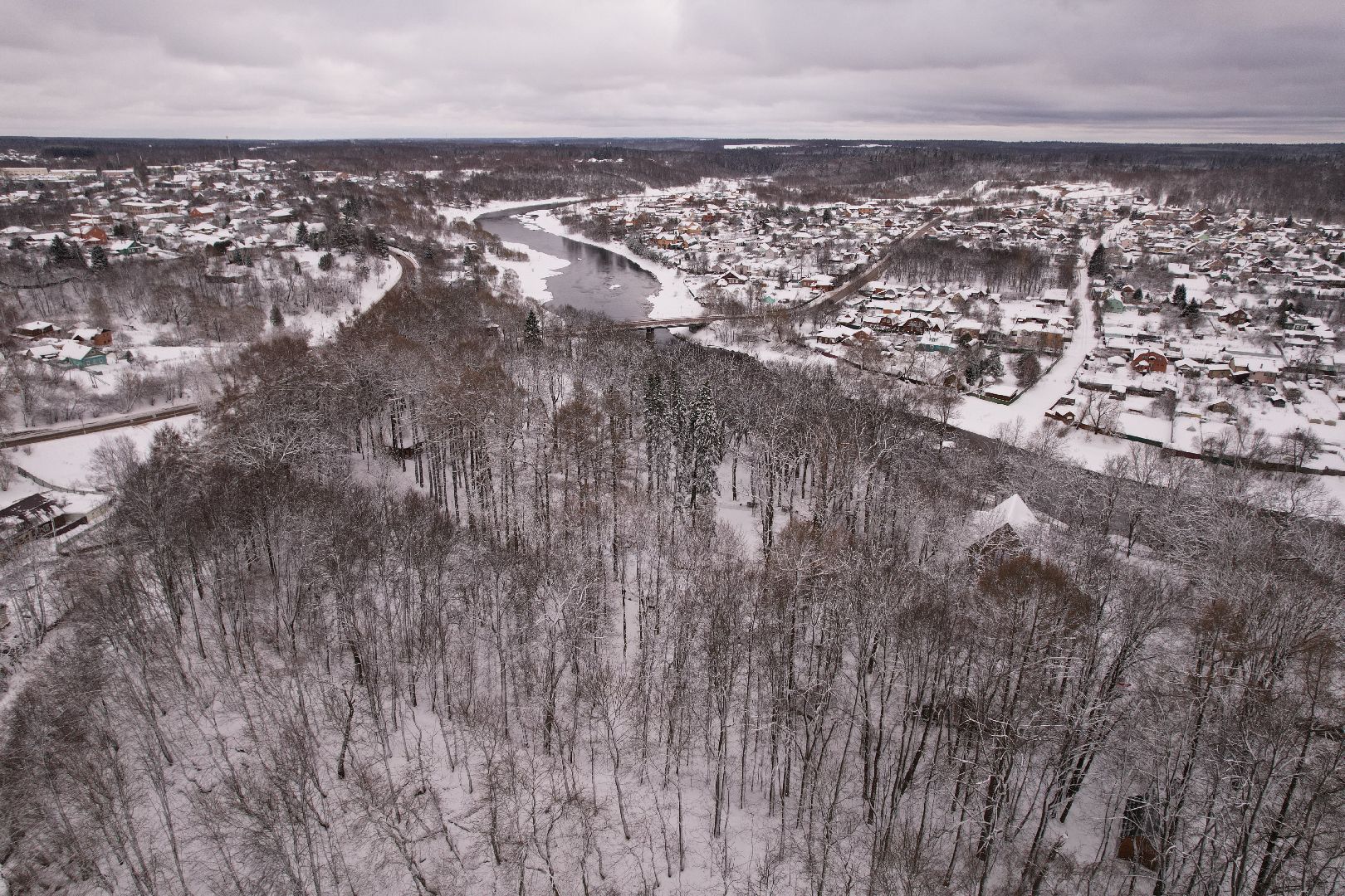 видео с коптера, руза, парк, благоустройство,