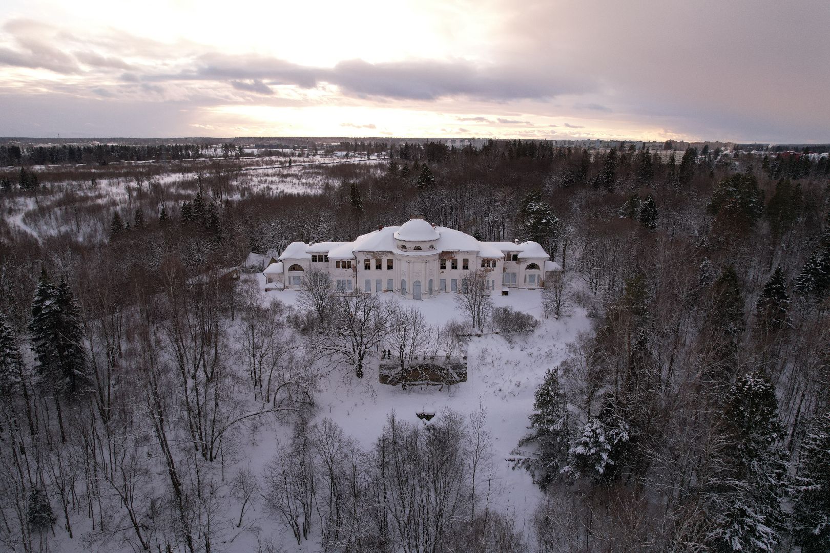 видео с коптера, руза, усадьба, культура,
