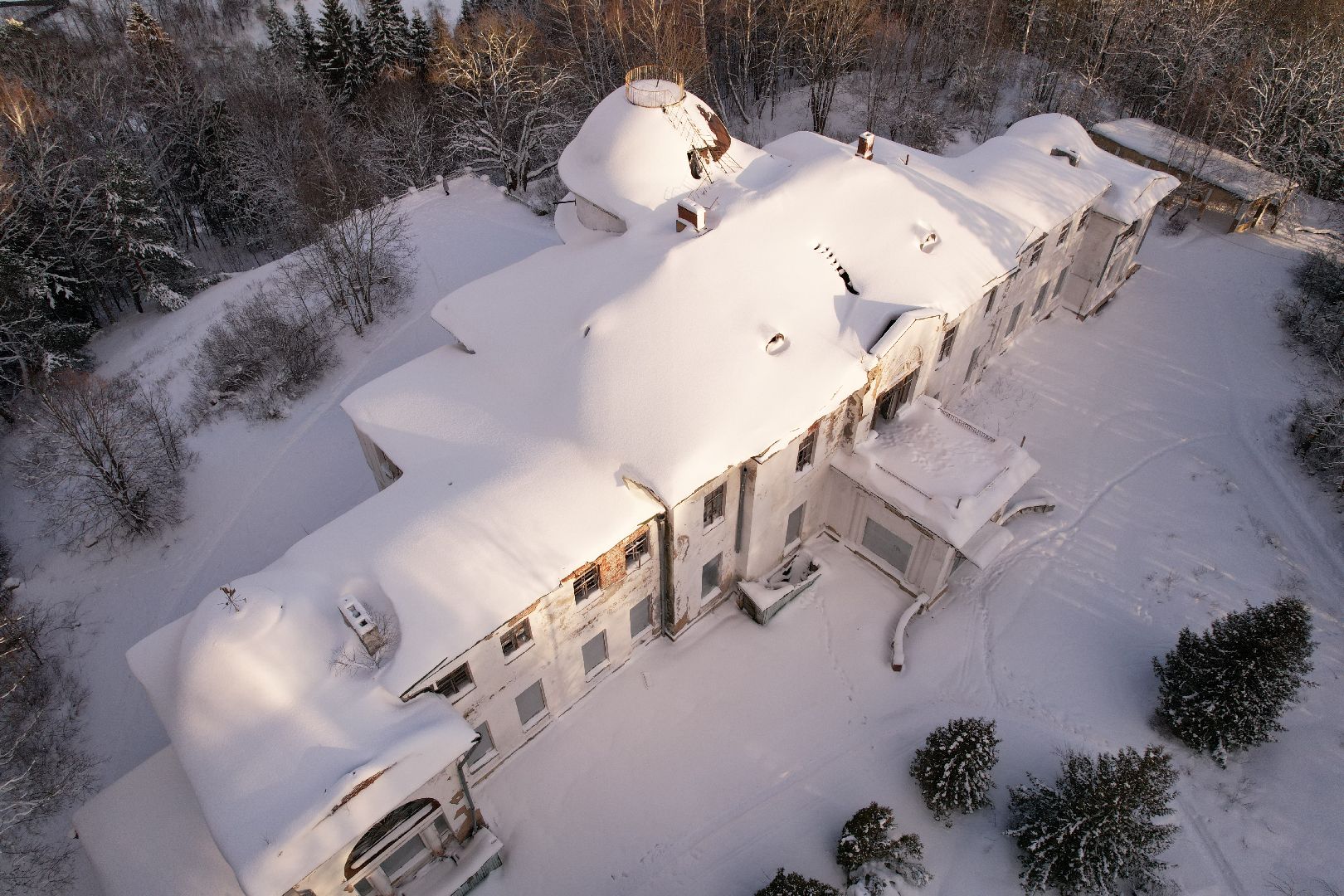 видео с коптера, руза, усадьба, культура,