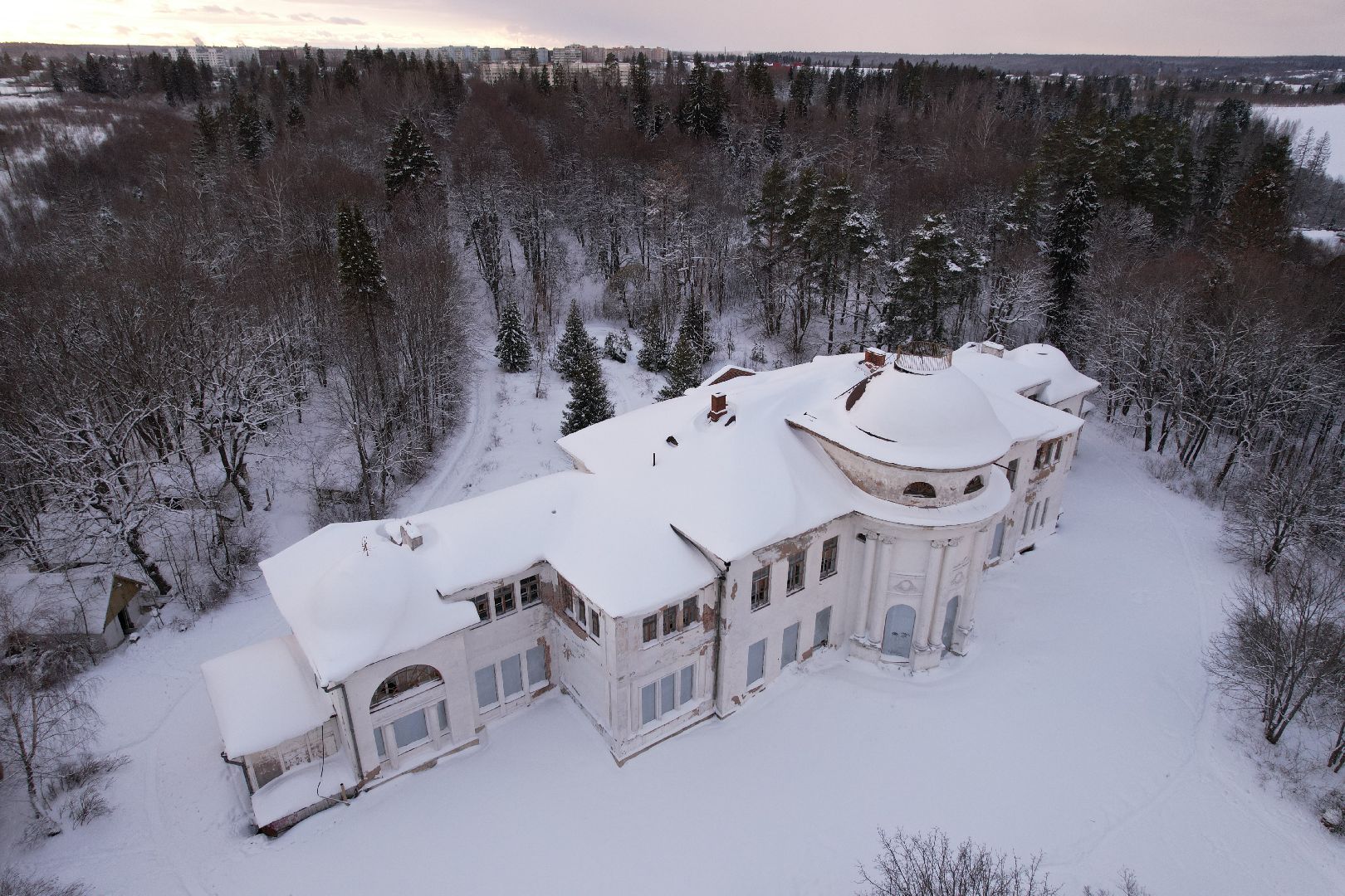 видео с коптера, руза, усадьба, культура,