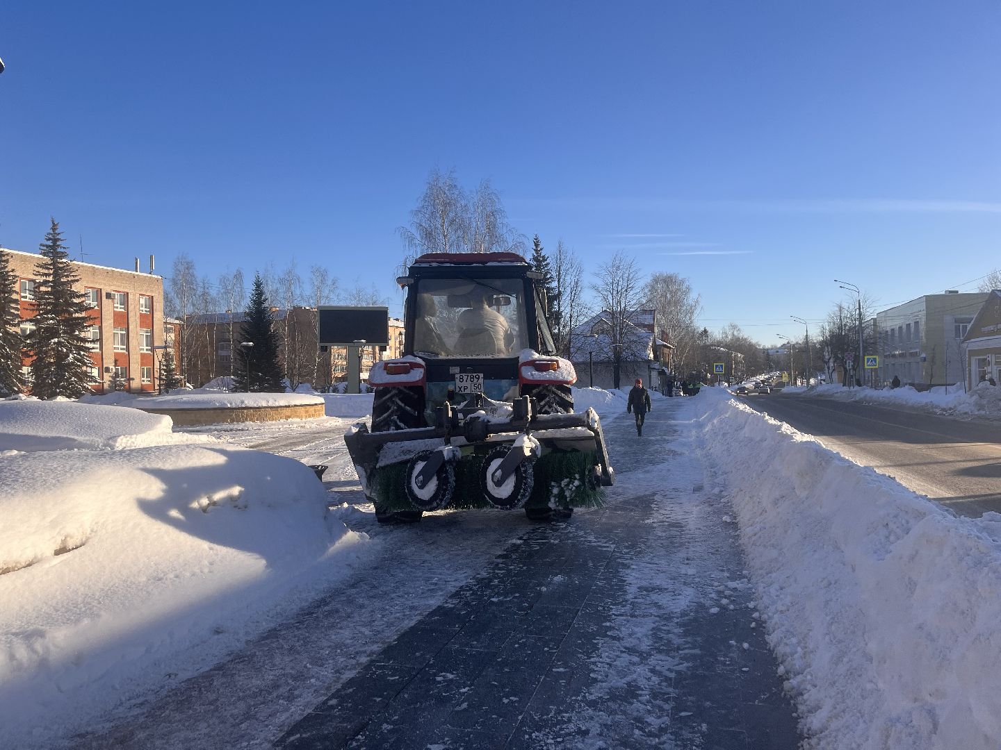 шаховская, снег, уборка города, уборка снега,