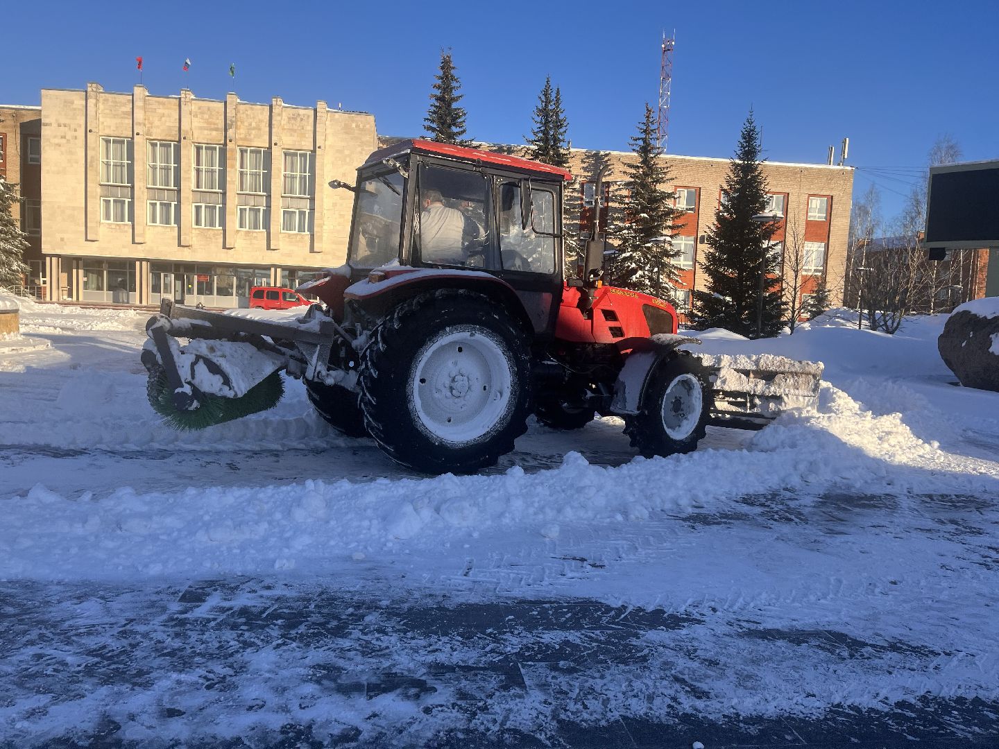 шаховская, снег, уборка города, уборка снега,