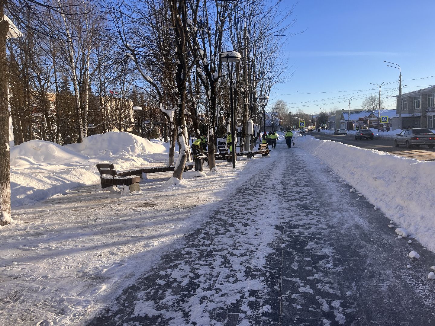 шаховская, снег, уборка города, уборка снега,