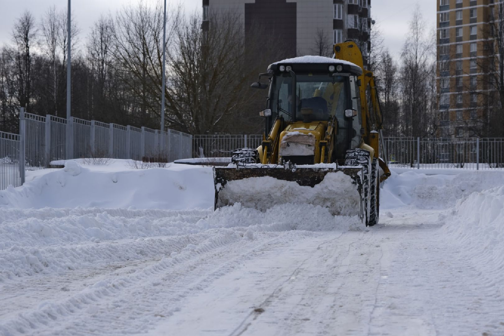 пущино, благоустройсво, уборка снега,