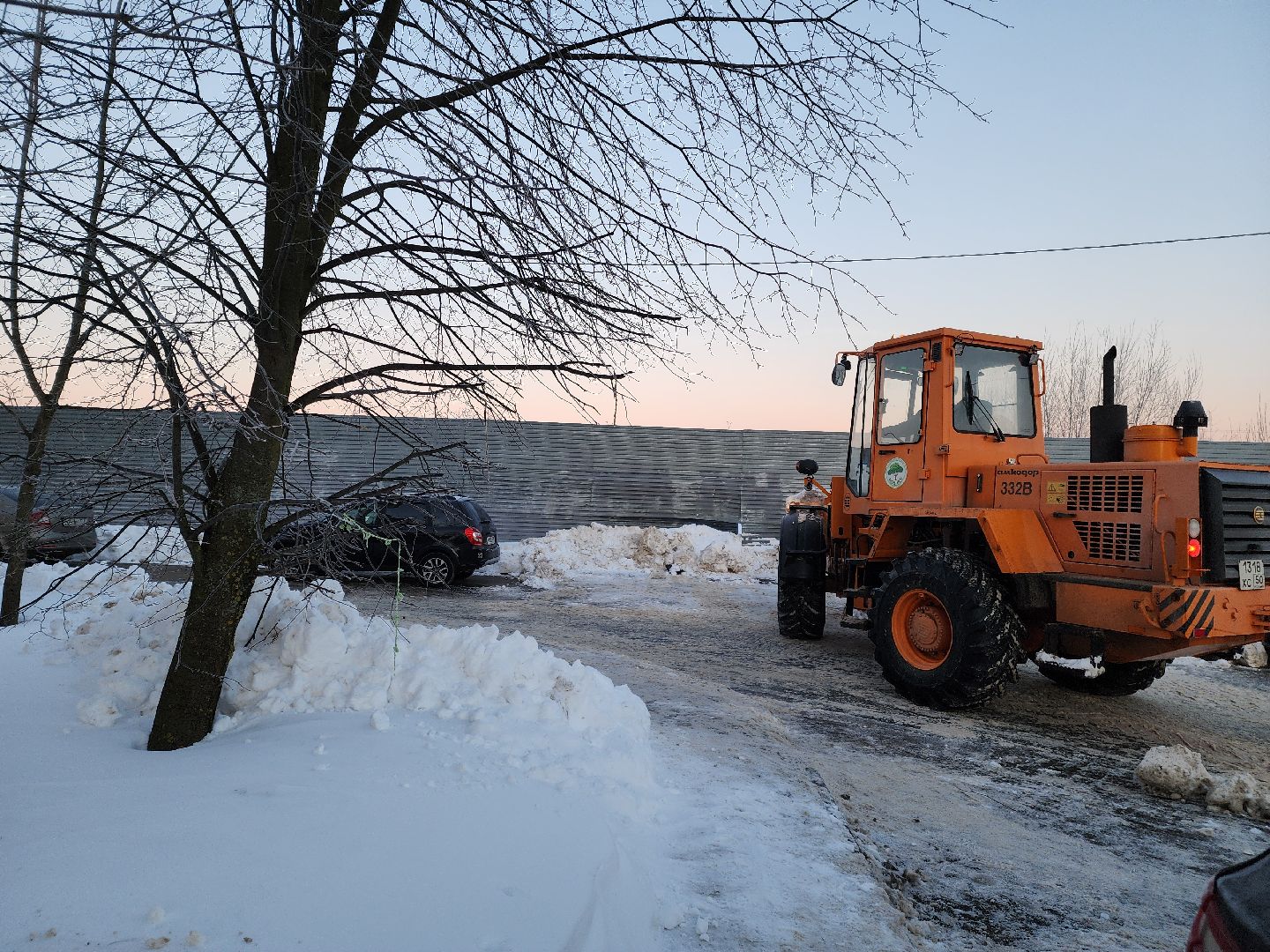 Уборка снега, Подольск, комбинат благоустройства, коммунальная техника,