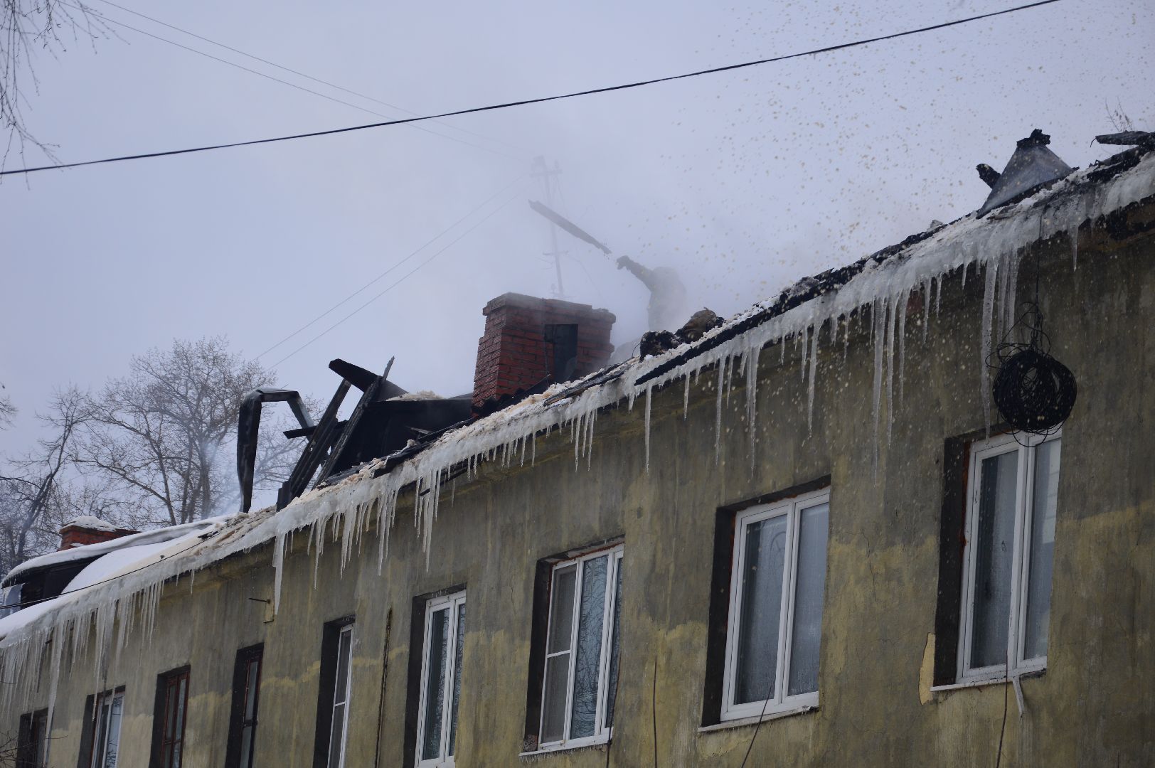 пожар, шатура, чп, пожар многоквартирный дом, мчс, моспожспас, Клара Цеткин,