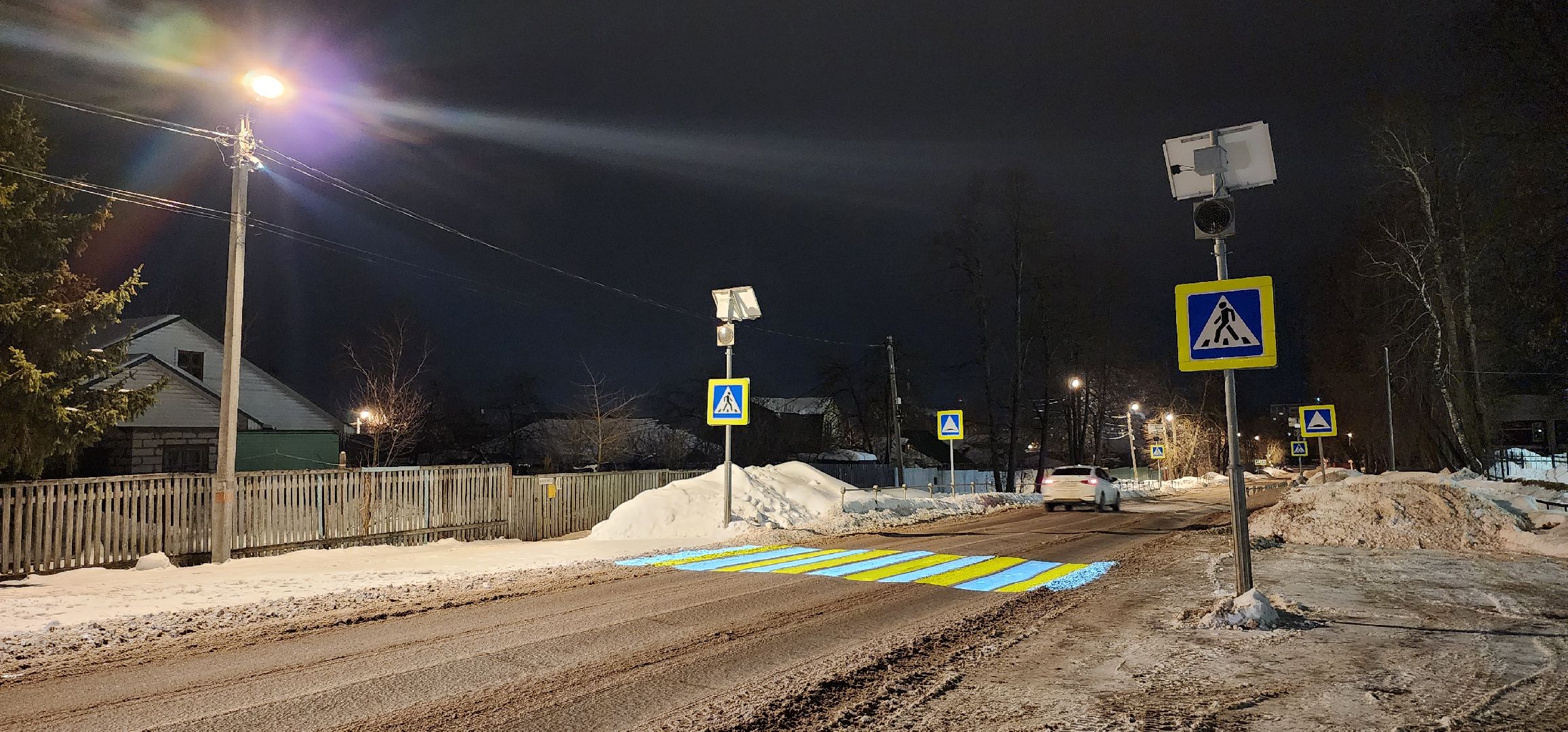 Коломна, Озеры, проекционный пешеходный переход,