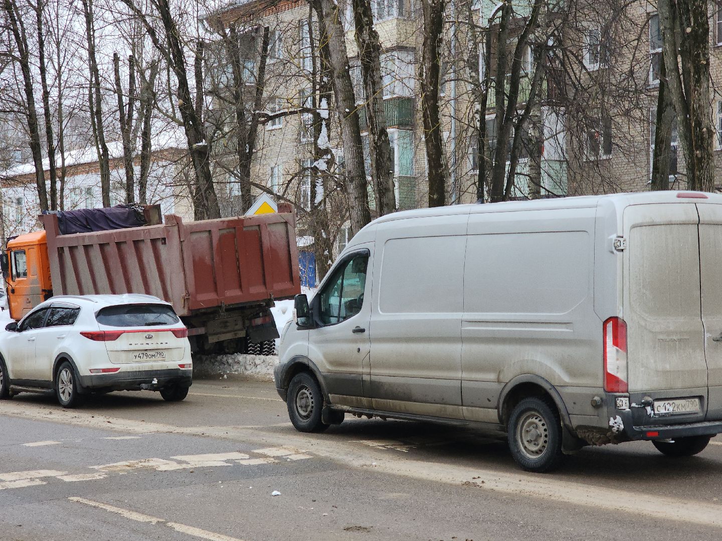 коломна, дороги, снег и наледь,