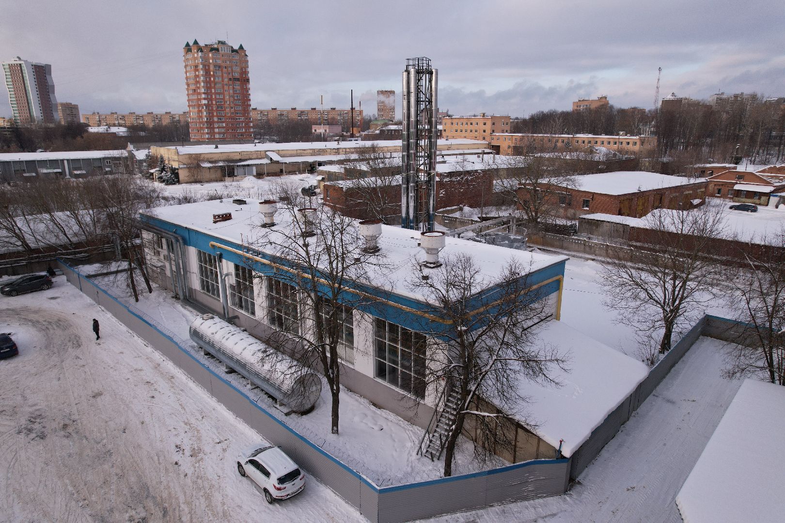 видео с коптера, котельная, серпухов,