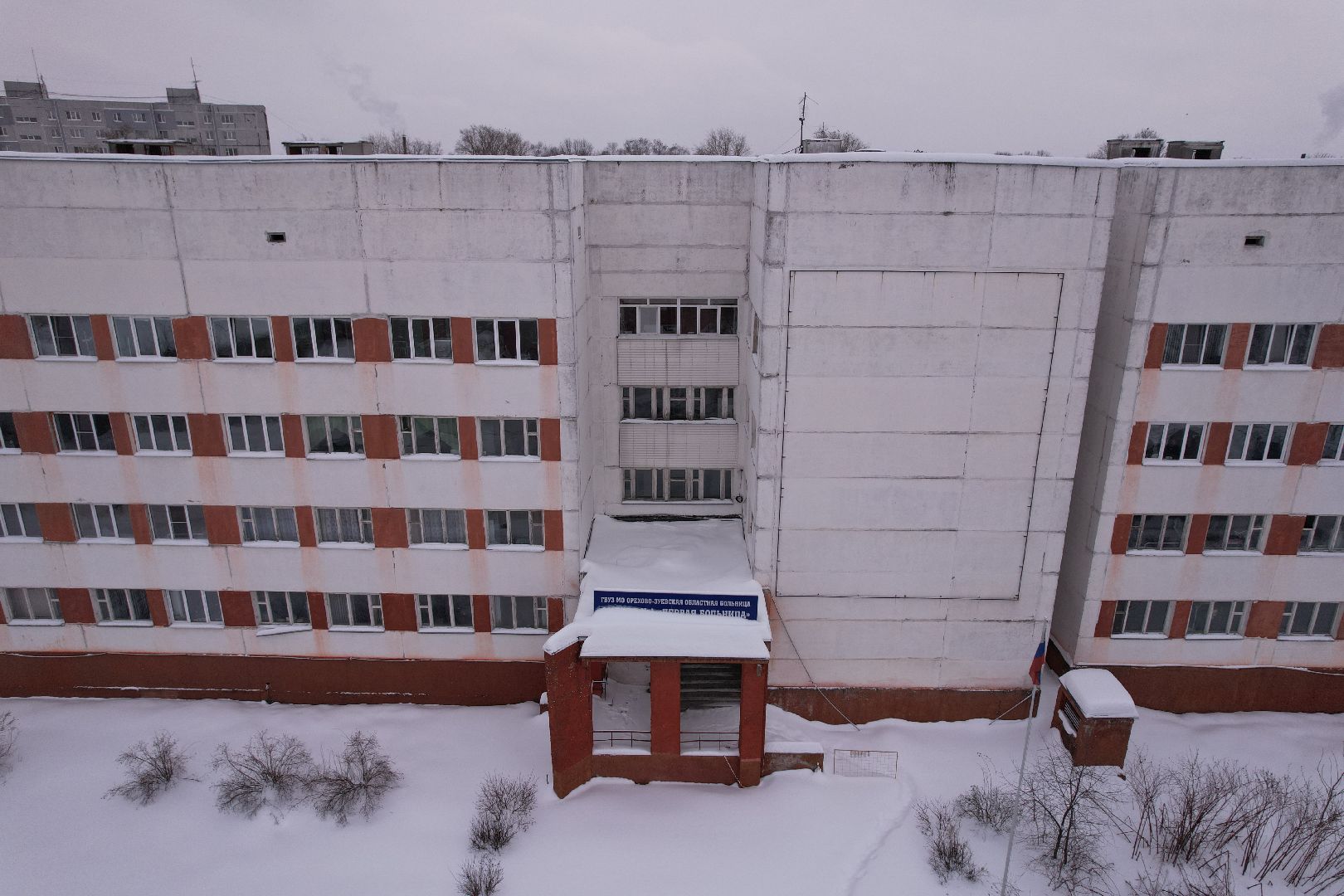 видео с коптера, больница,