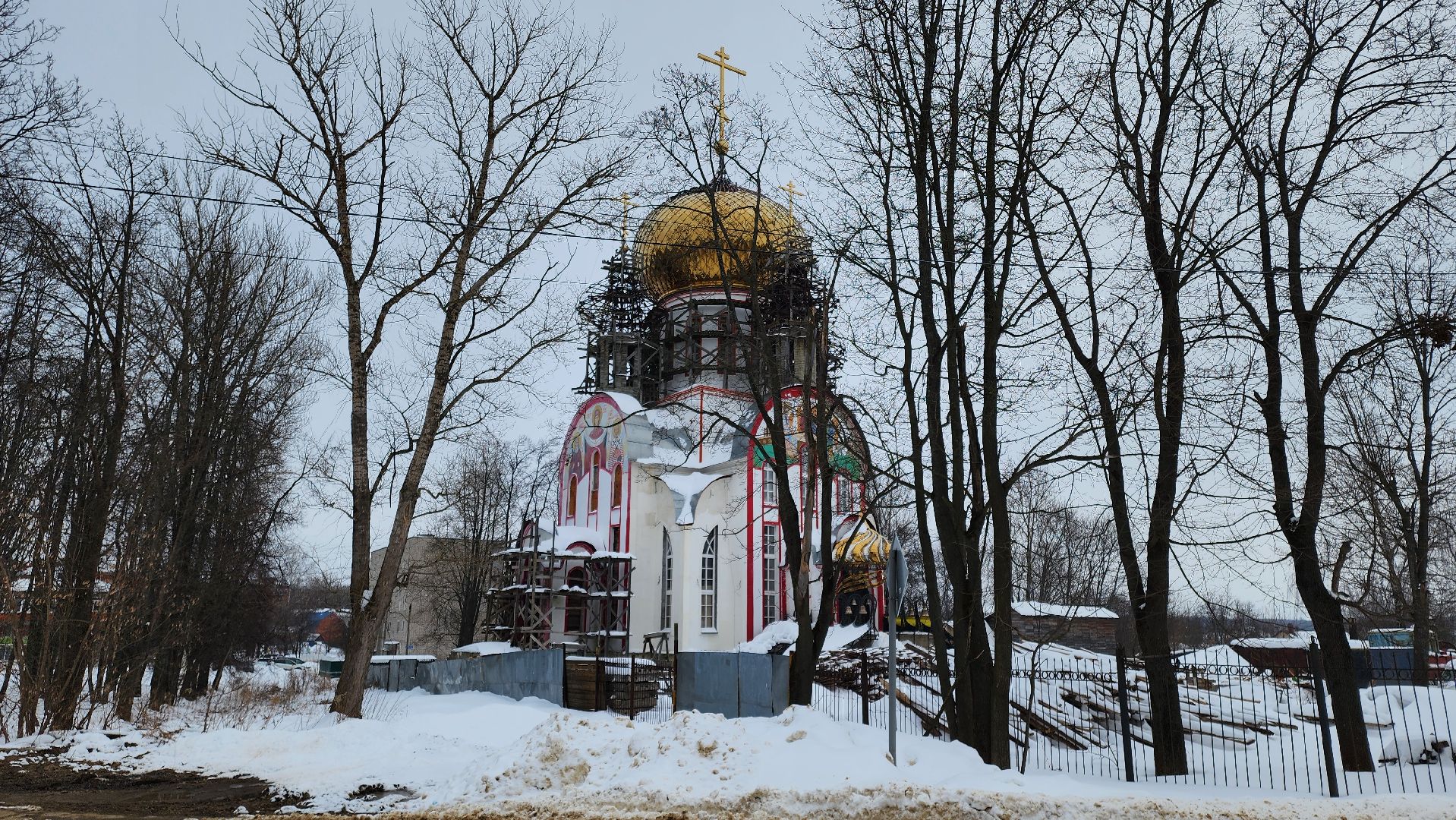 кашира, ожерелье, строительство, храм, софийский храм, золотые купола,