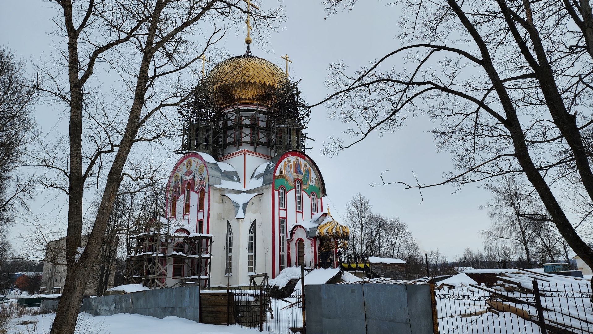 кашира, ожерелье, строительство, храм, софийский храм, золотые купола,
