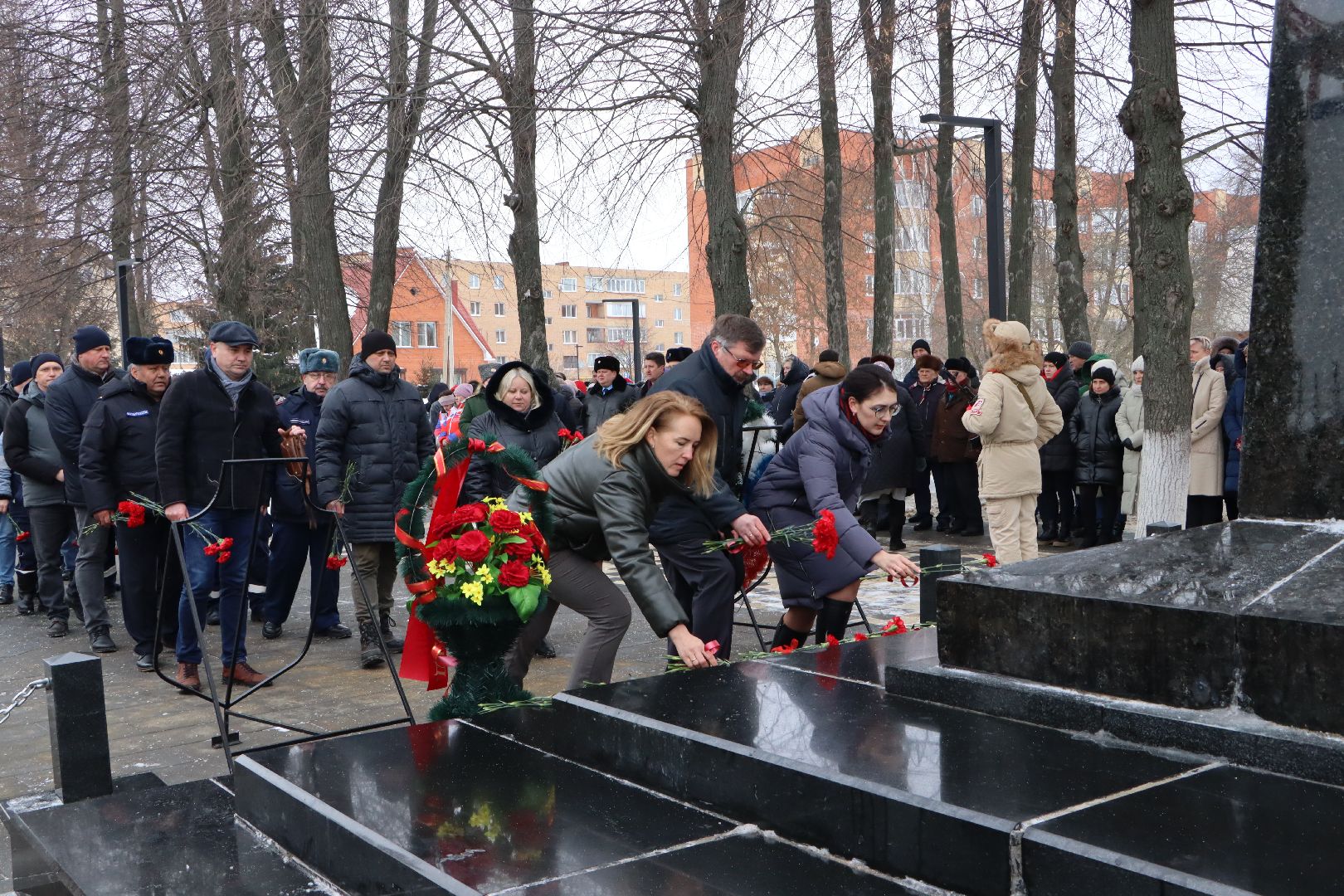 Серебряные Пруды, День Защитника Отечества, Братская Могила, возложение,