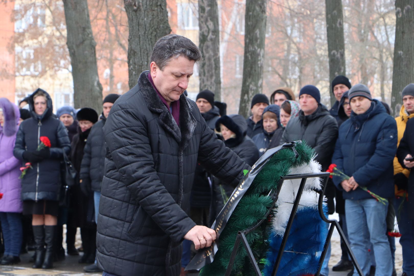 Серебряные Пруды, День Защитника Отечества, Братская Могила, возложение,